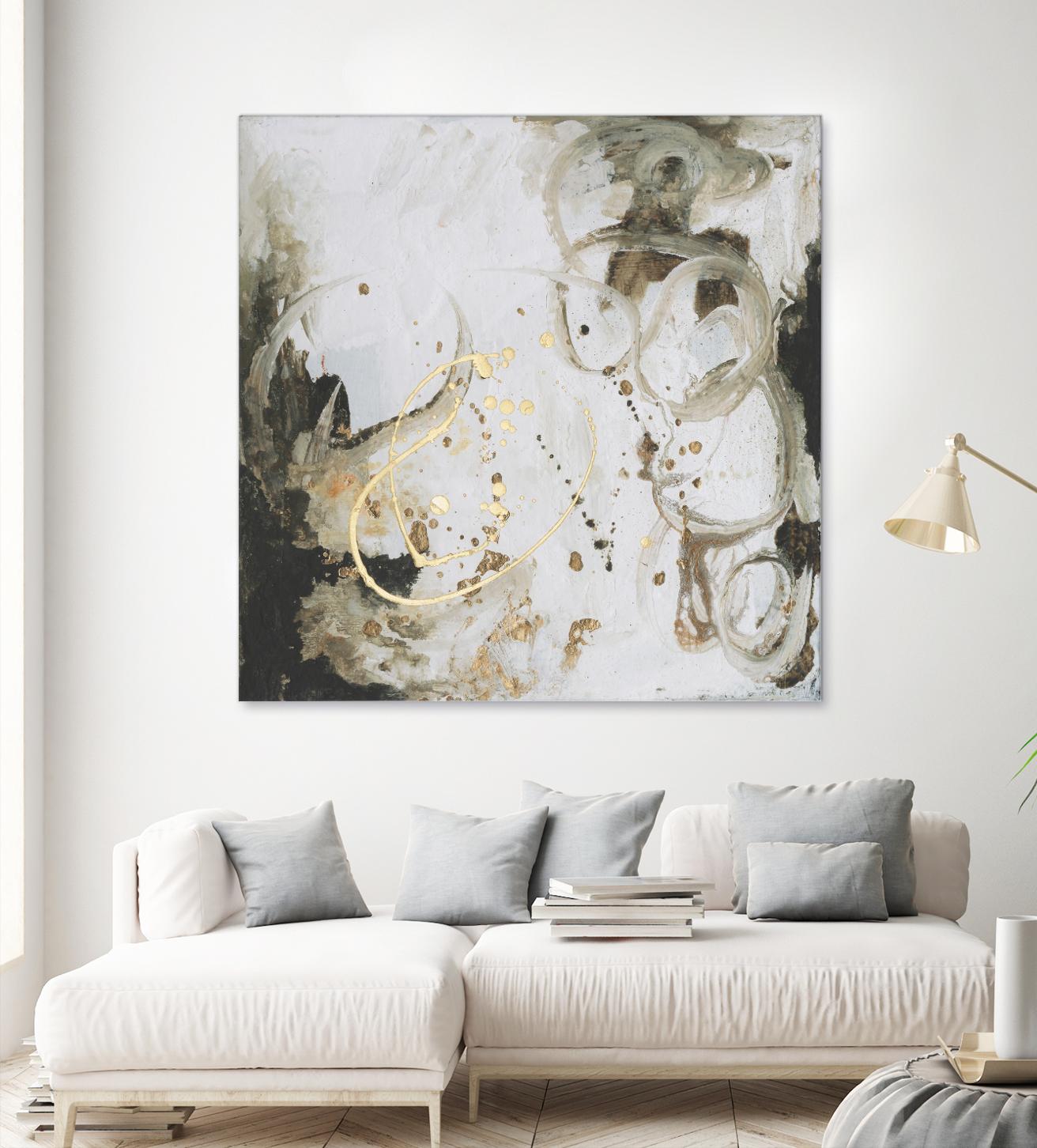 Friendship I by Joyce Combs on GIANT ART - gold abstract abstract