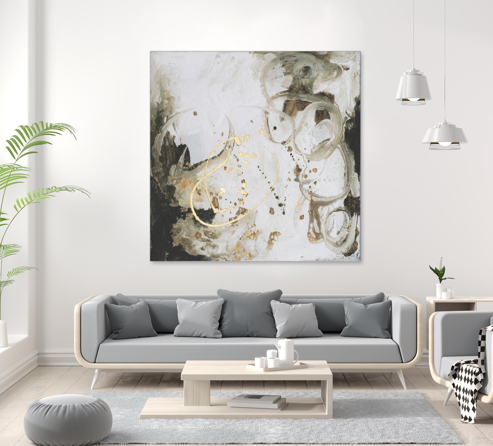 Friendship I by Joyce Combs on GIANT ART - gold abstract abstract