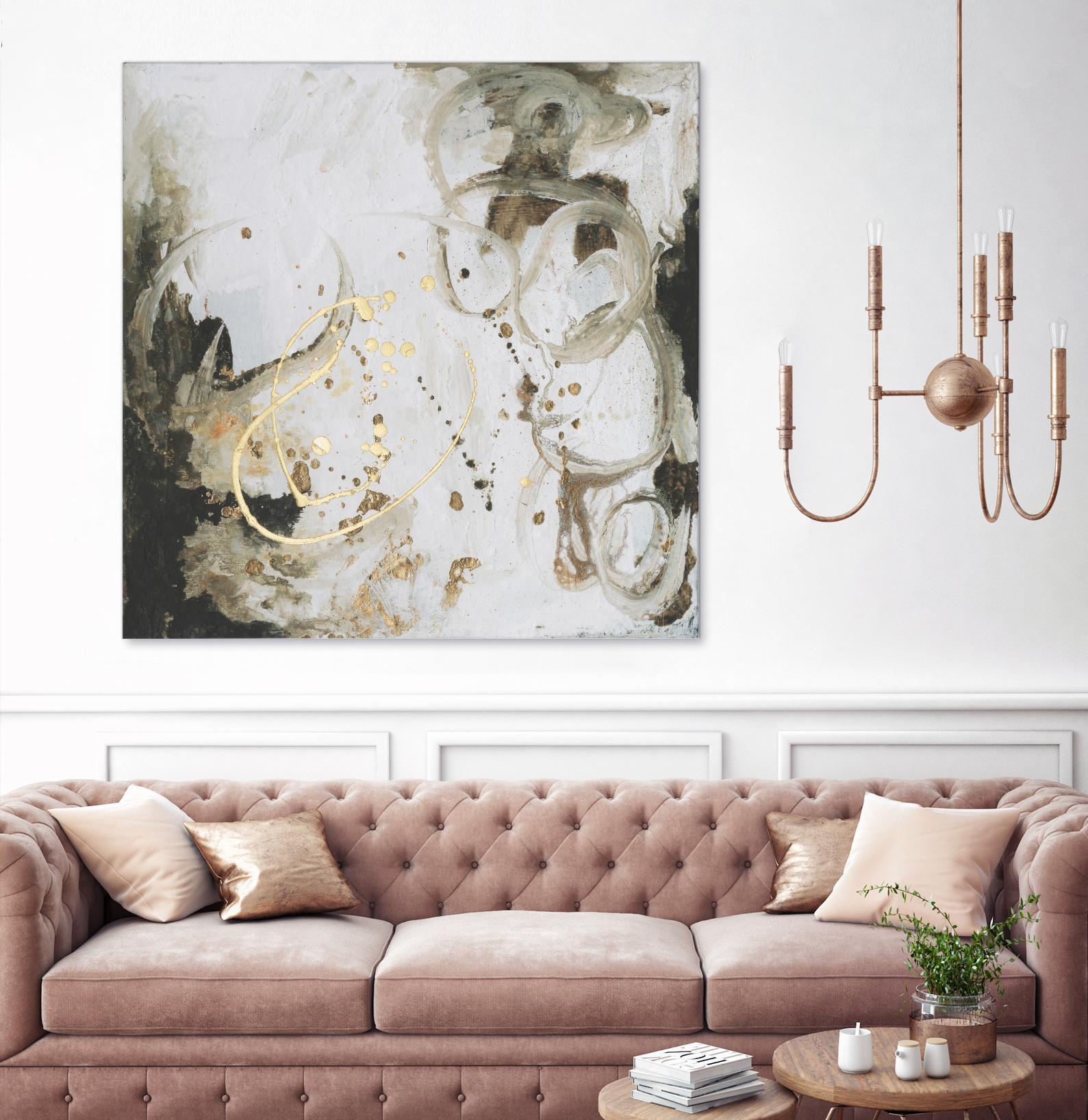 Friendship I by Joyce Combs on GIANT ART - gold abstract abstract