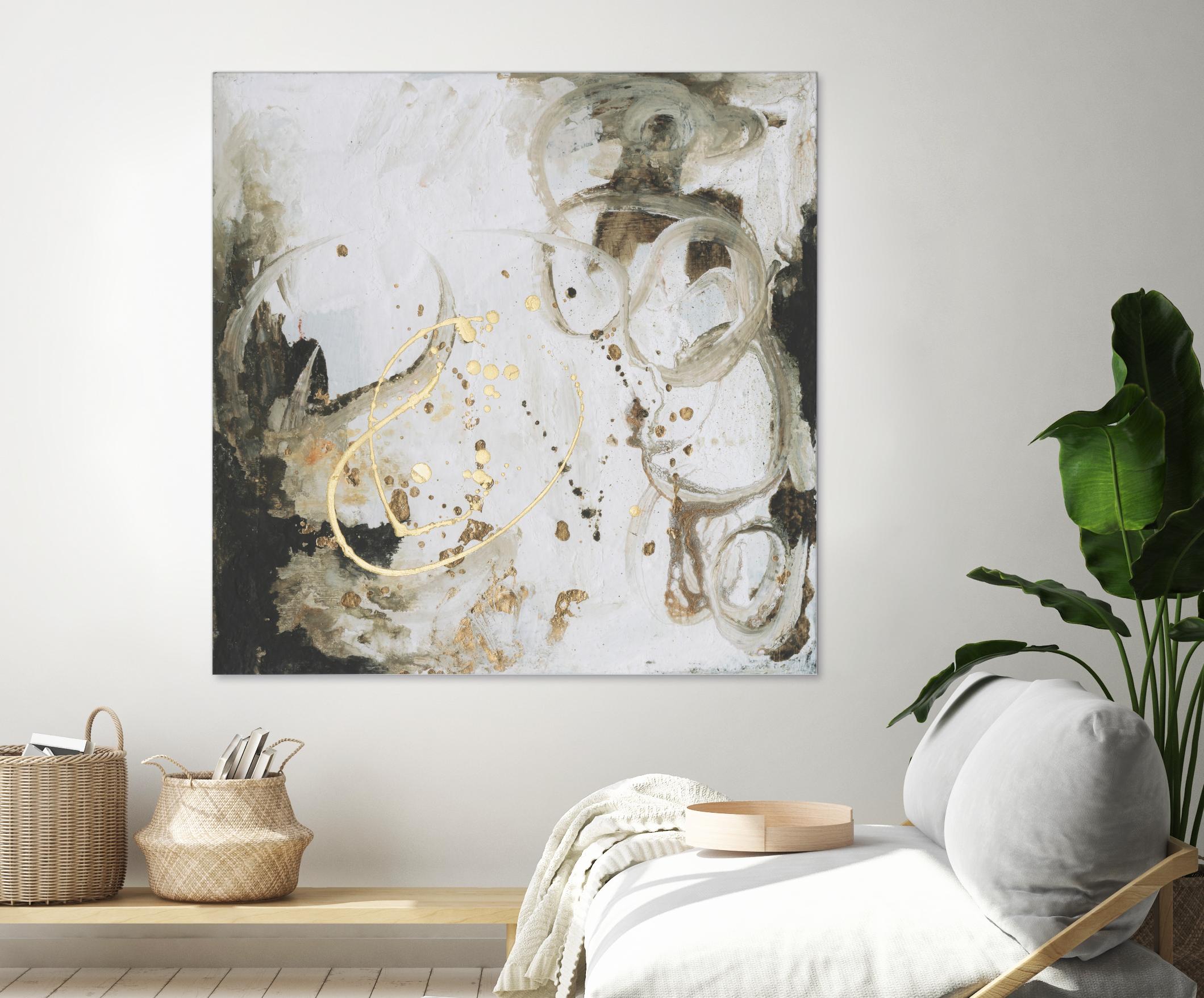Friendship I by Joyce Combs on GIANT ART - gold abstract abstract