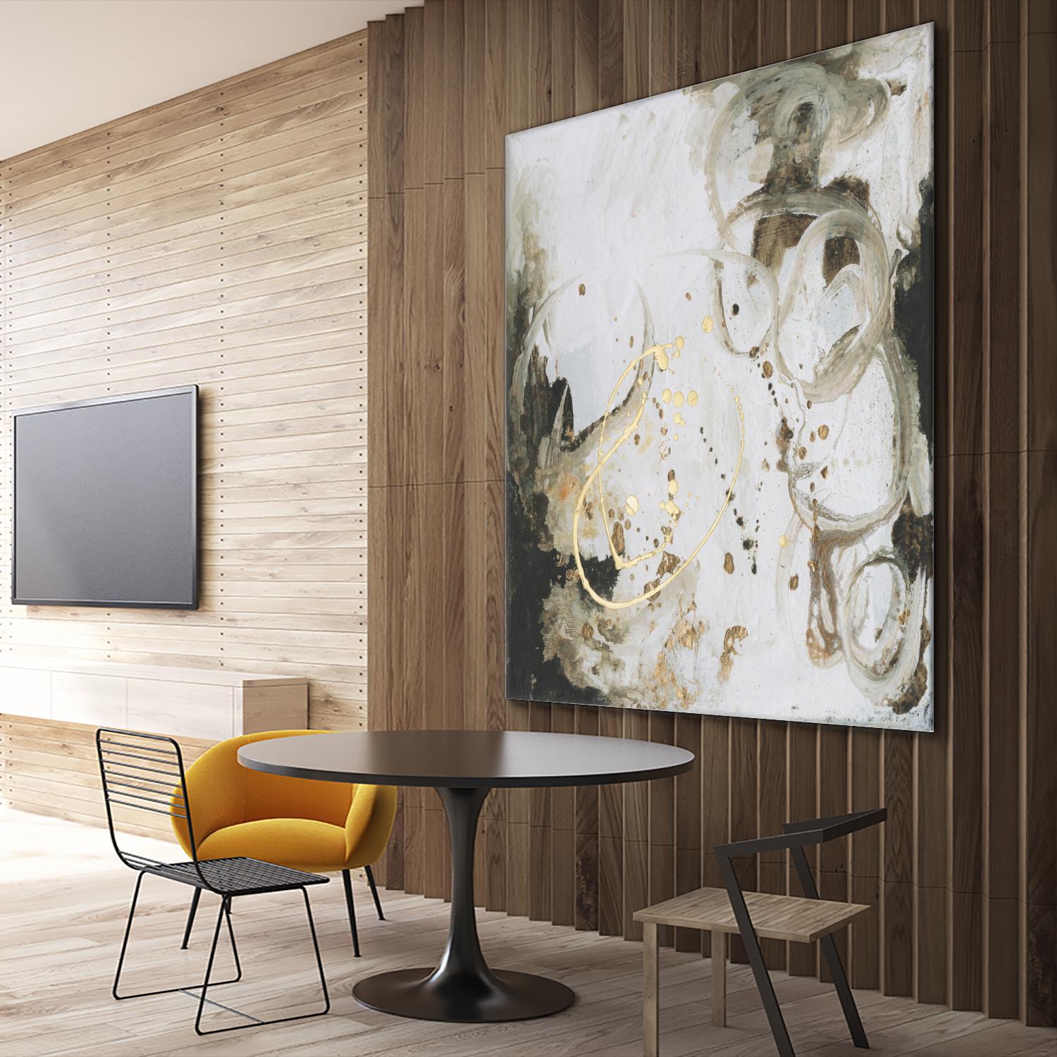 Friendship I by Joyce Combs on GIANT ART - gold abstract abstract