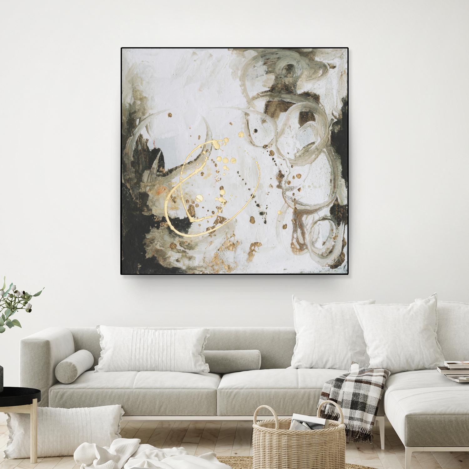Friendship I by Joyce Combs on GIANT ART - gold abstract abstract