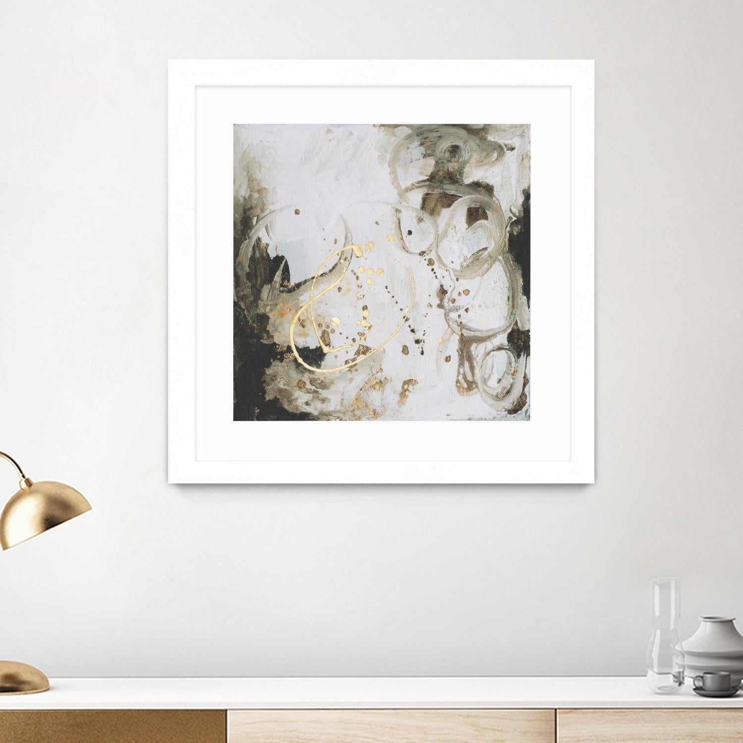 Friendship I by Joyce Combs on GIANT ART - gold abstract abstract