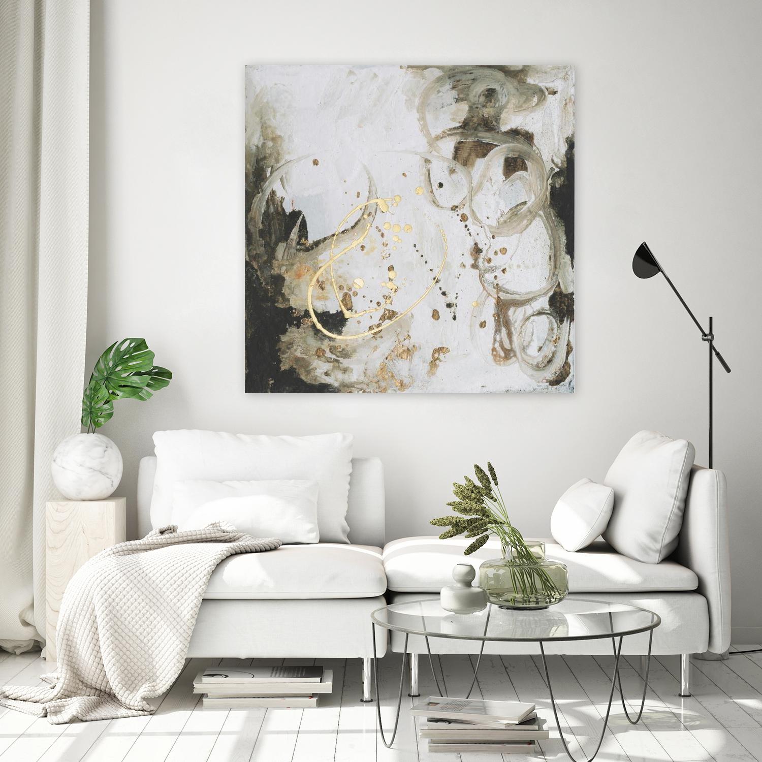 Friendship I by Joyce Combs on GIANT ART - gold abstract abstract