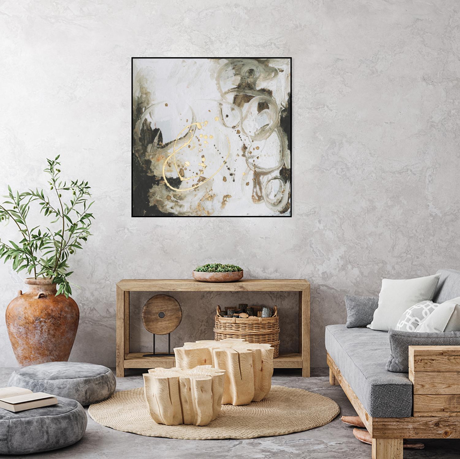 Friendship I by Joyce Combs on GIANT ART - gold abstract abstract