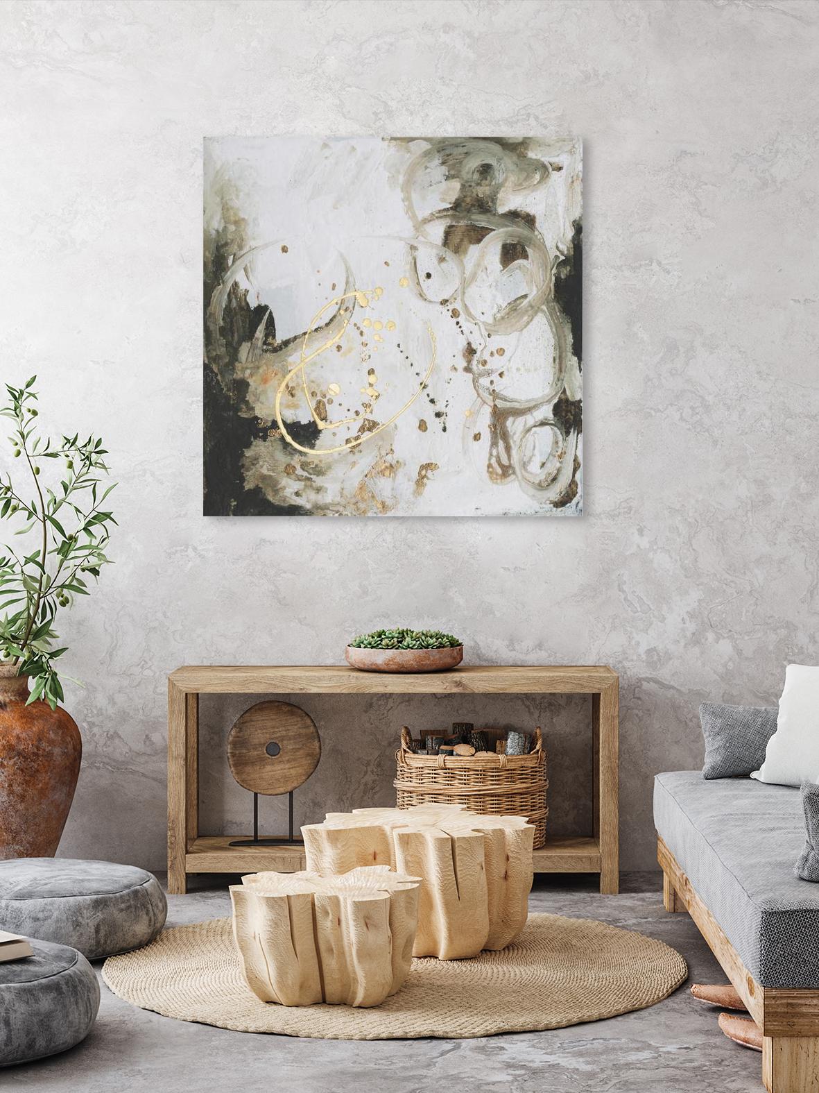 Friendship I by Joyce Combs on GIANT ART - gold abstract abstract