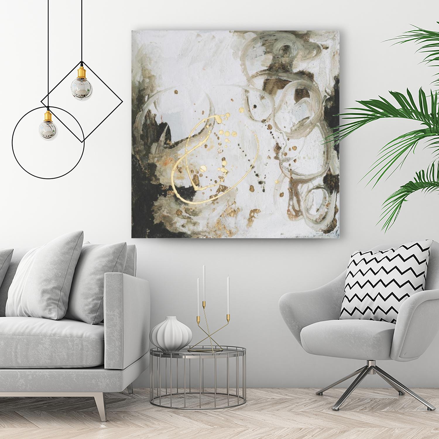 Friendship I by Joyce Combs on GIANT ART - gold abstract abstract