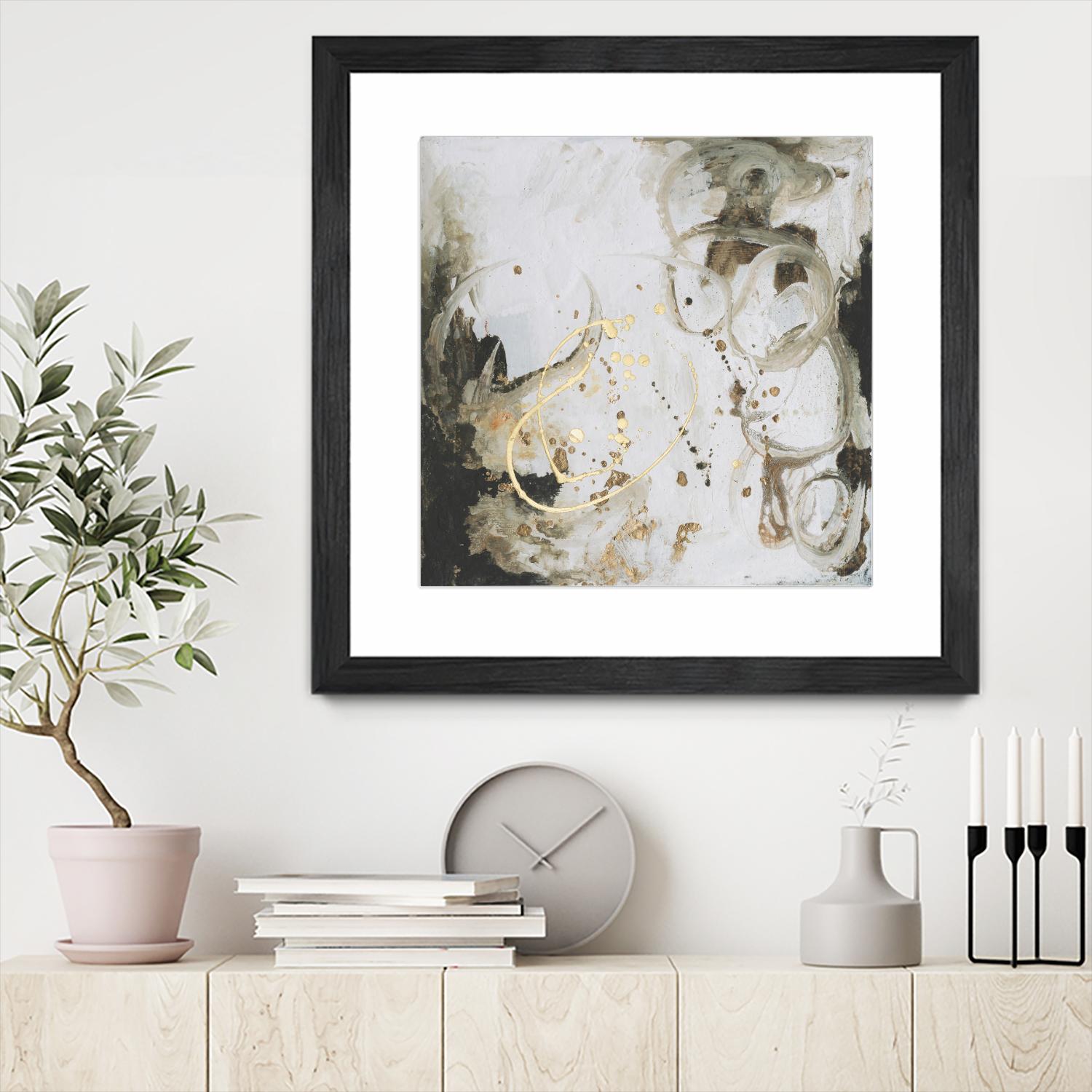 Friendship I by Joyce Combs on GIANT ART - gold abstract abstract