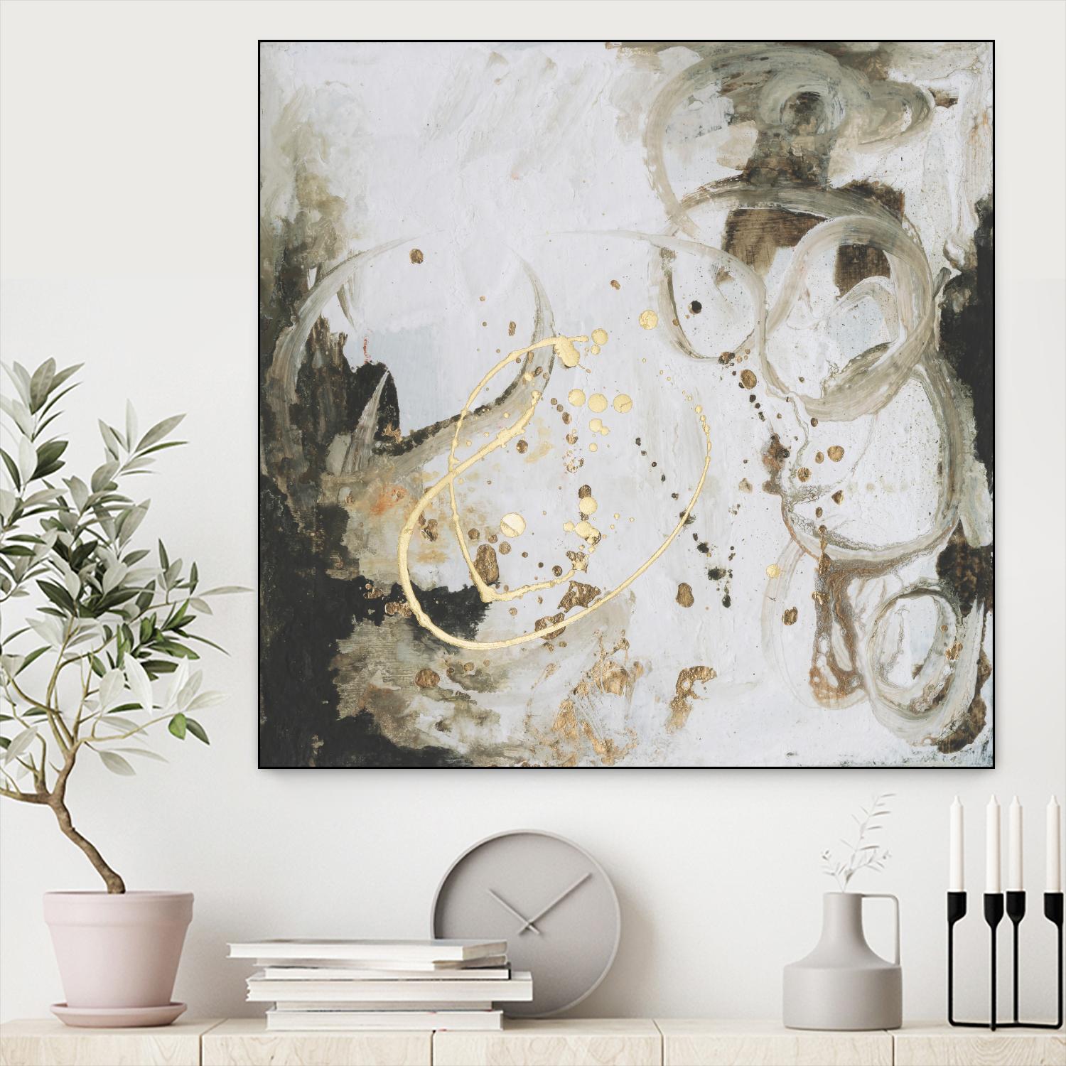 Friendship I by Joyce Combs on GIANT ART - gold abstract abstract