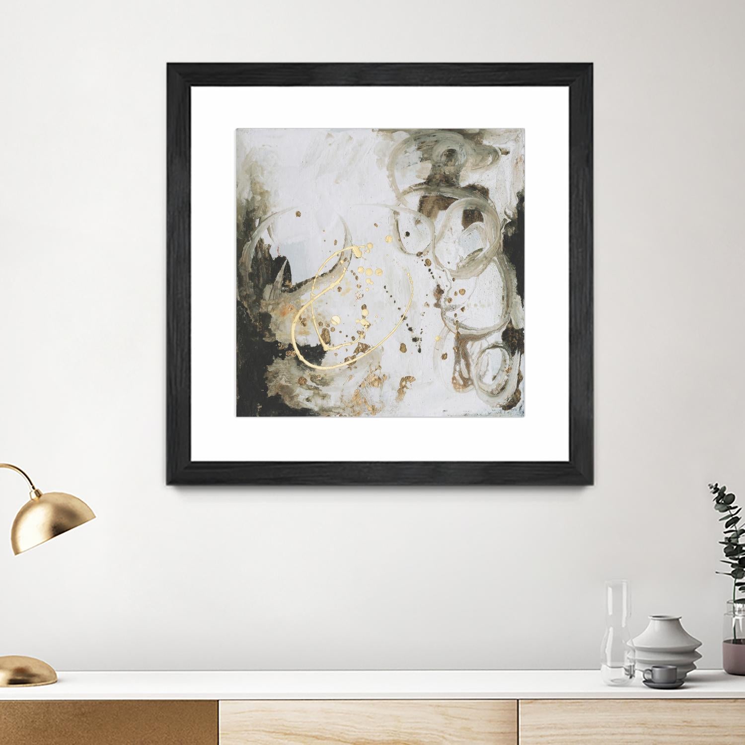 Friendship I by Joyce Combs on GIANT ART - gold abstract abstract