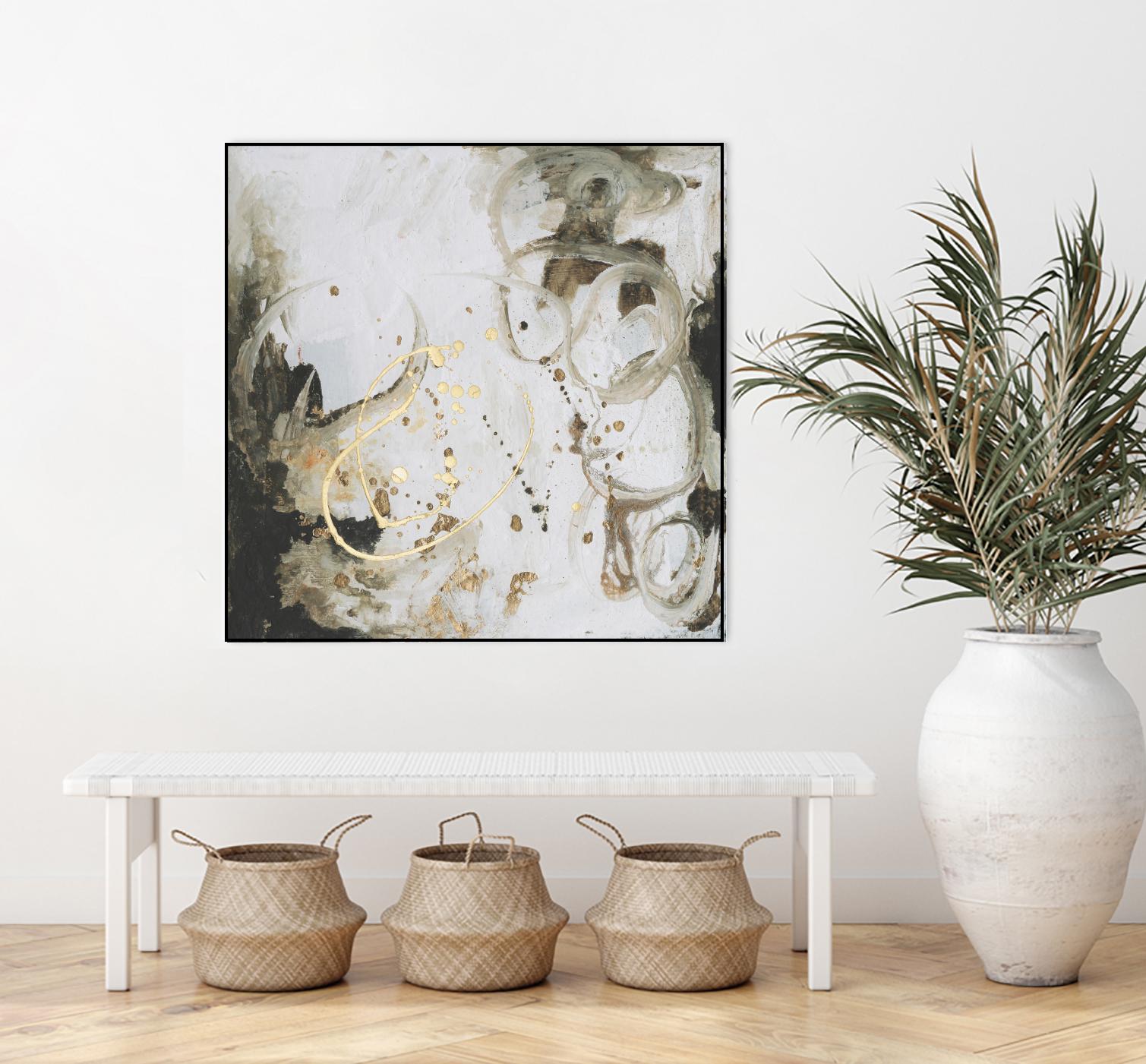 Friendship I by Joyce Combs on GIANT ART - gold abstract abstract