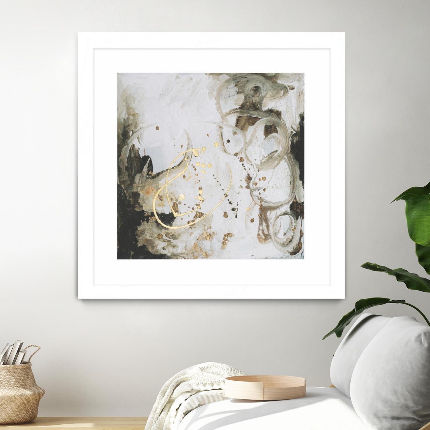 Friendship I by Joyce Combs on GIANT ART - gold abstract abstract