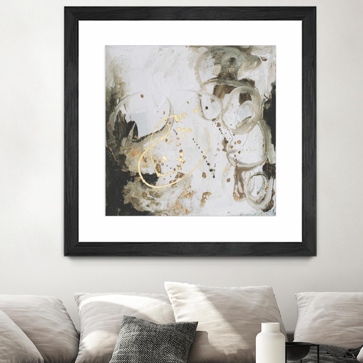 Friendship I by Joyce Combs on GIANT ART - gold abstract abstract