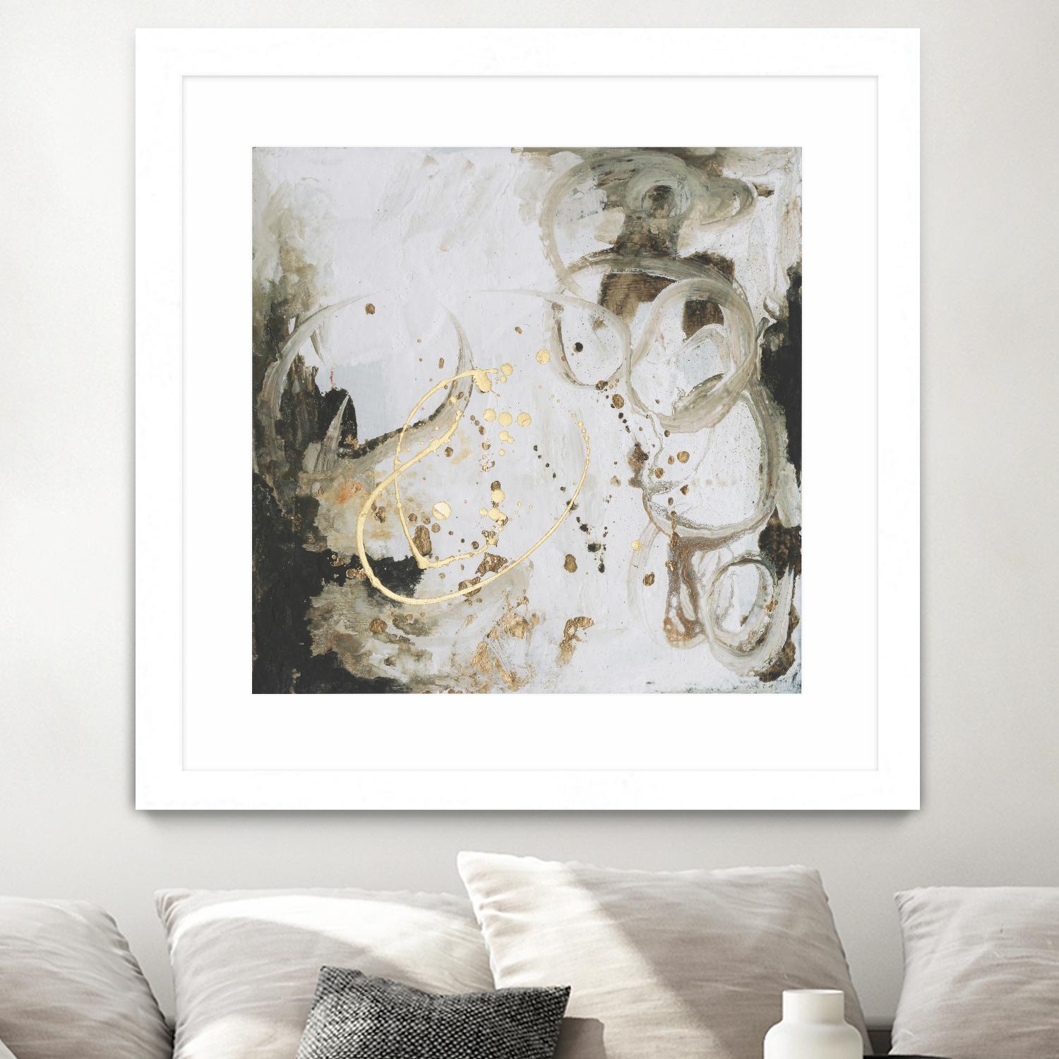 Friendship I by Joyce Combs on GIANT ART - gold abstract abstract