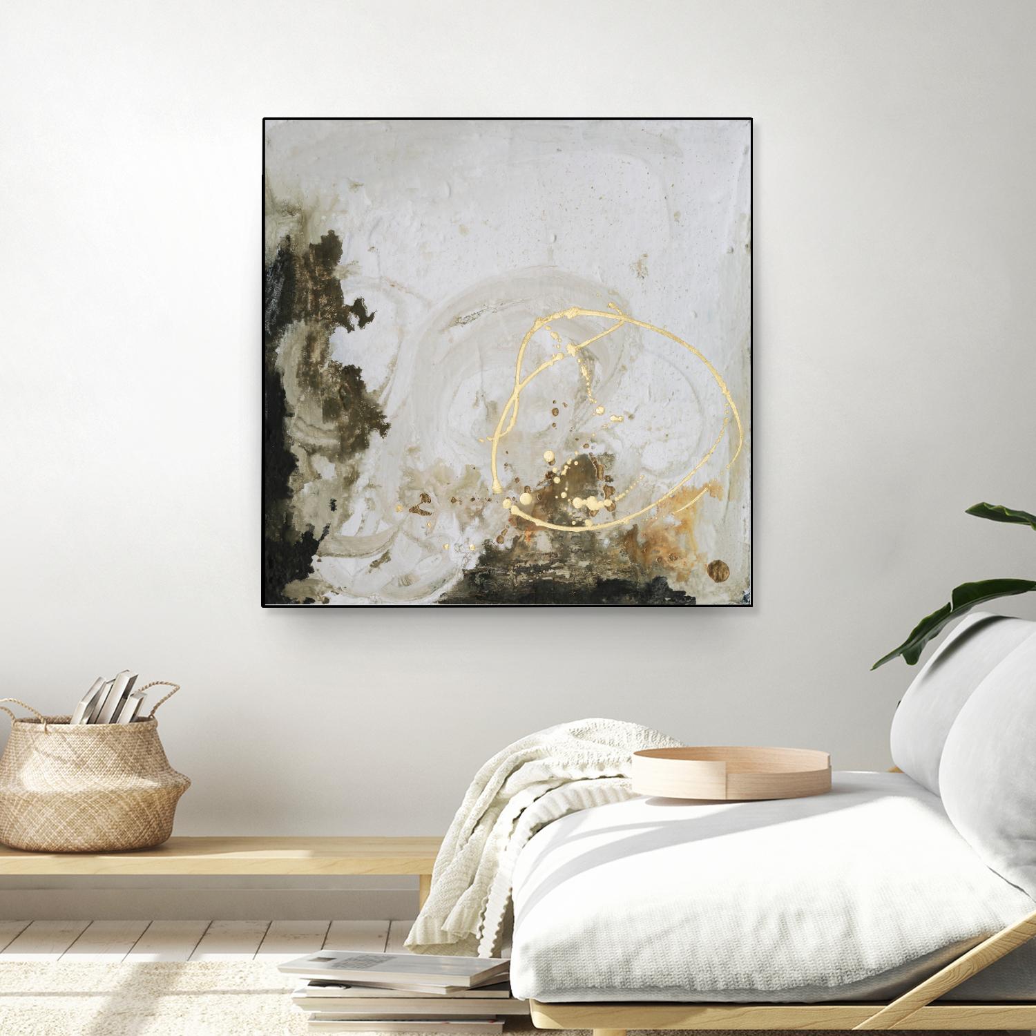 Friendship II by Joyce Combs on GIANT ART - gold abstract abstract