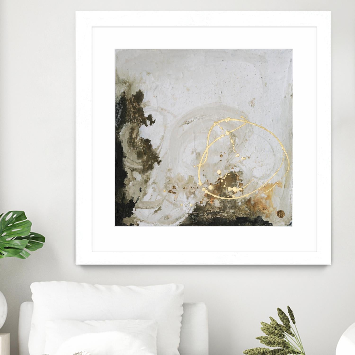 Friendship II by Joyce Combs on GIANT ART - gold abstract abstract