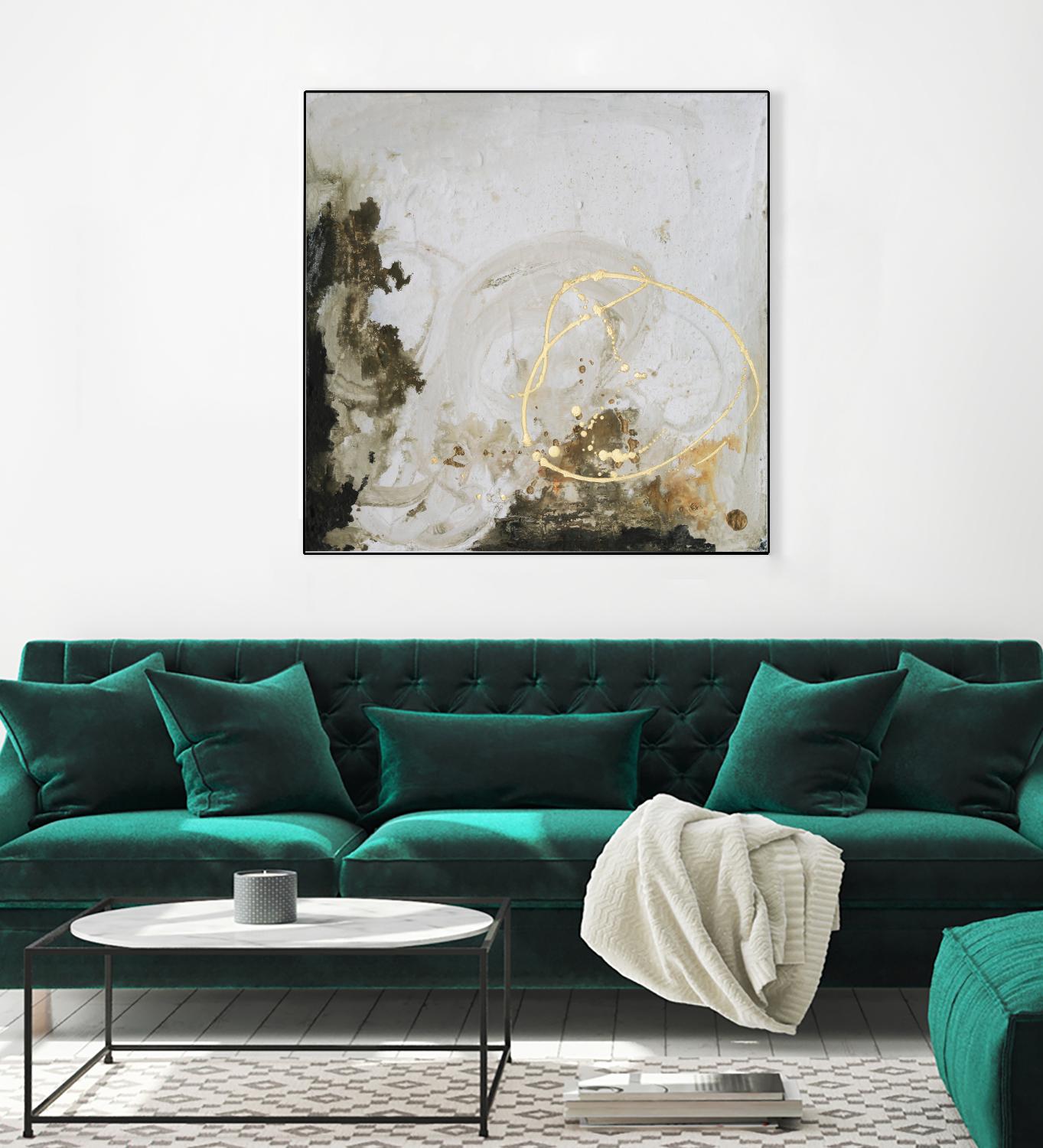 Friendship II by Joyce Combs on GIANT ART - gold abstract abstract