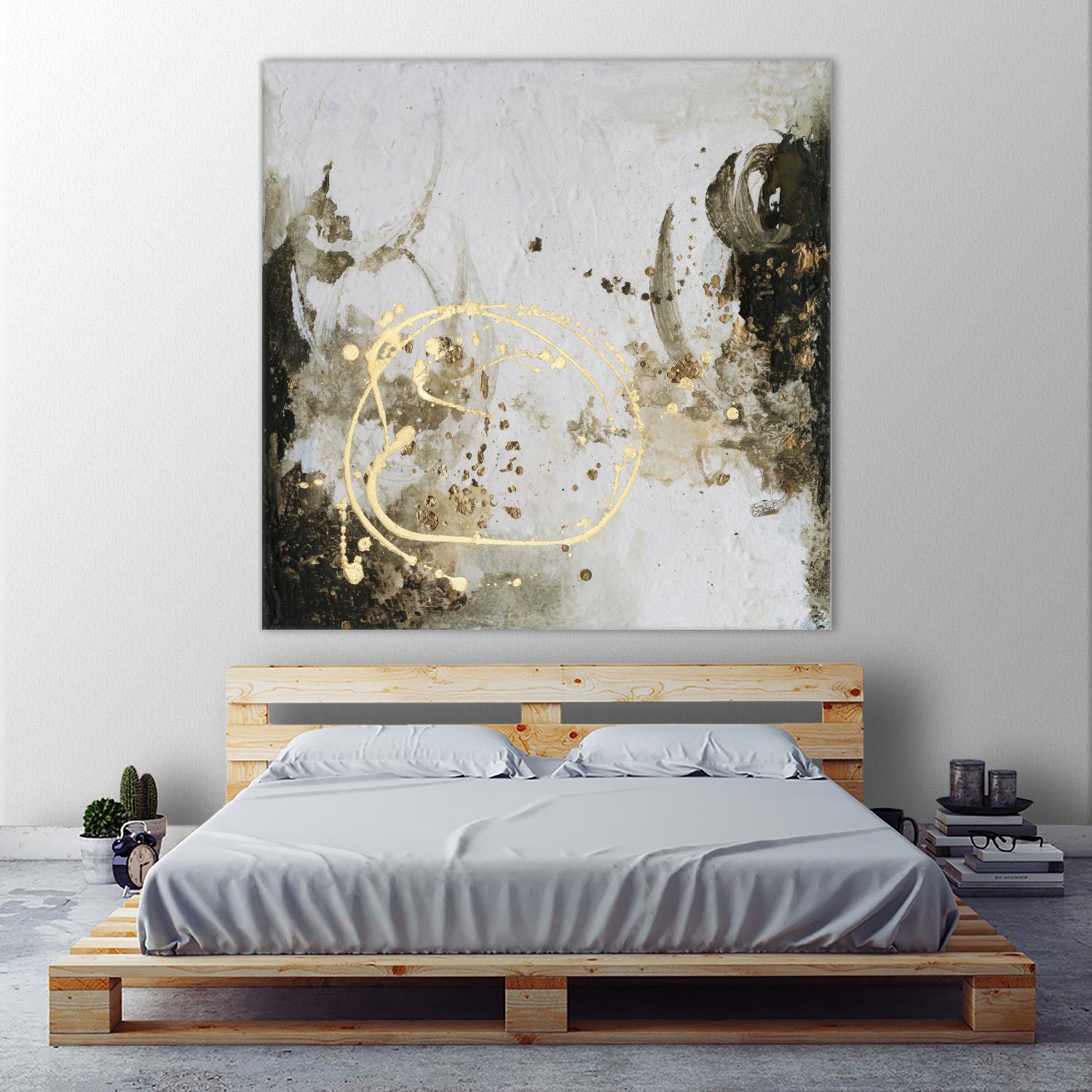 Friendship IV by Joyce Combs on GIANT ART - gold abstract abstract