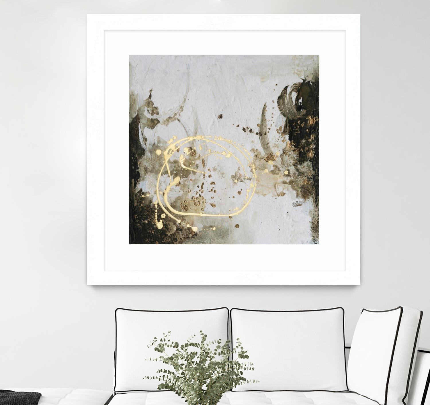 Friendship IV by Joyce Combs on GIANT ART - gold abstract abstract