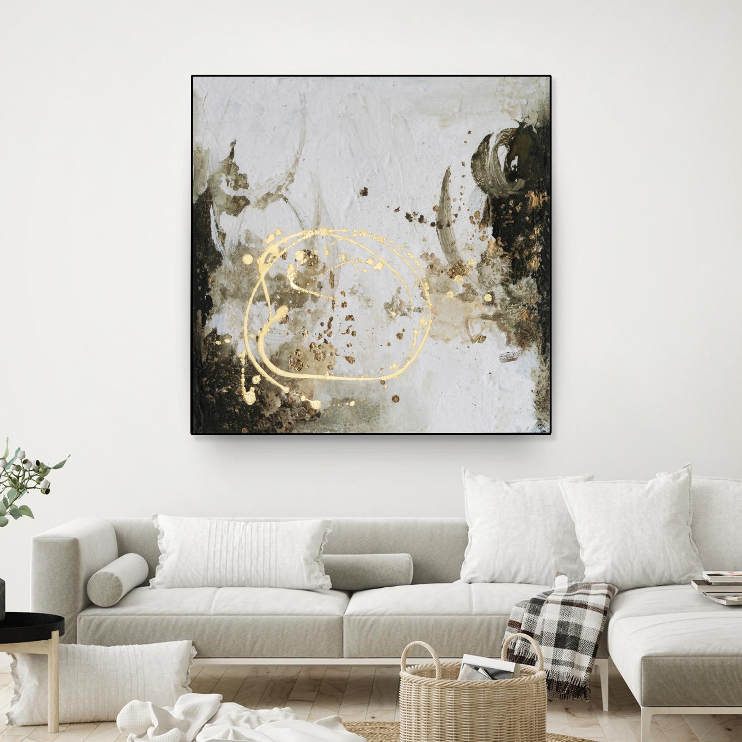 Friendship IV by Joyce Combs on GIANT ART - gold abstract abstract