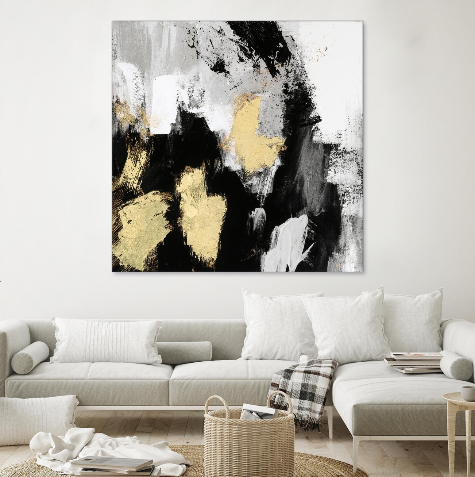 Neutral Gold Collage I by Victoria Borges on GIANT ART - gold abstract abstract
