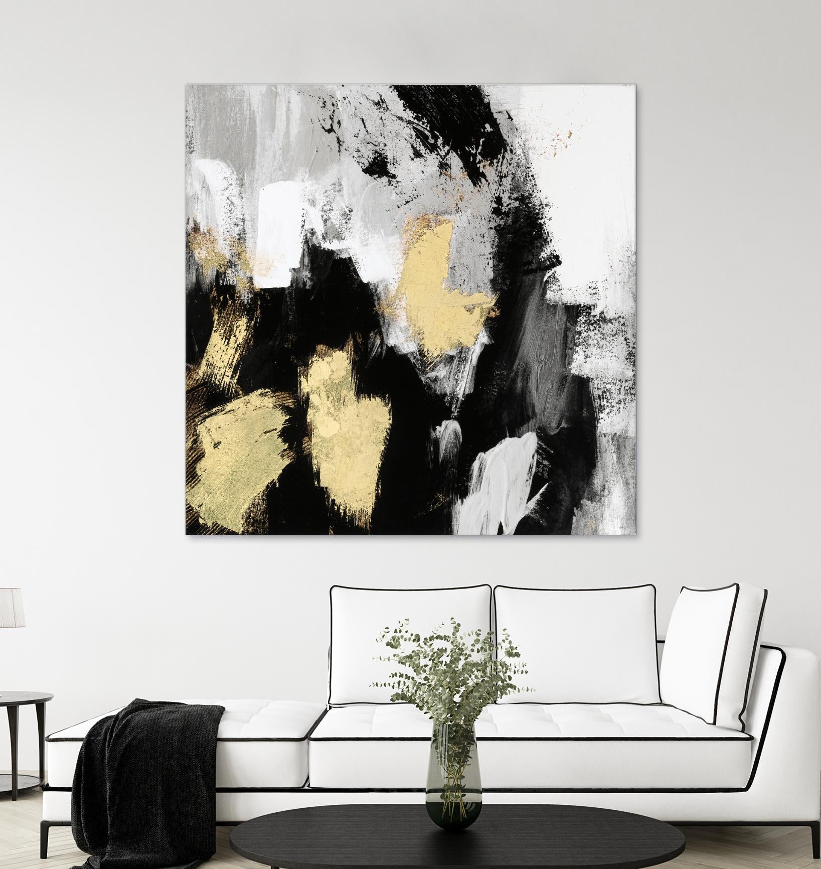 Neutral Gold Collage I by Victoria Borges on GIANT ART - gold abstract abstract