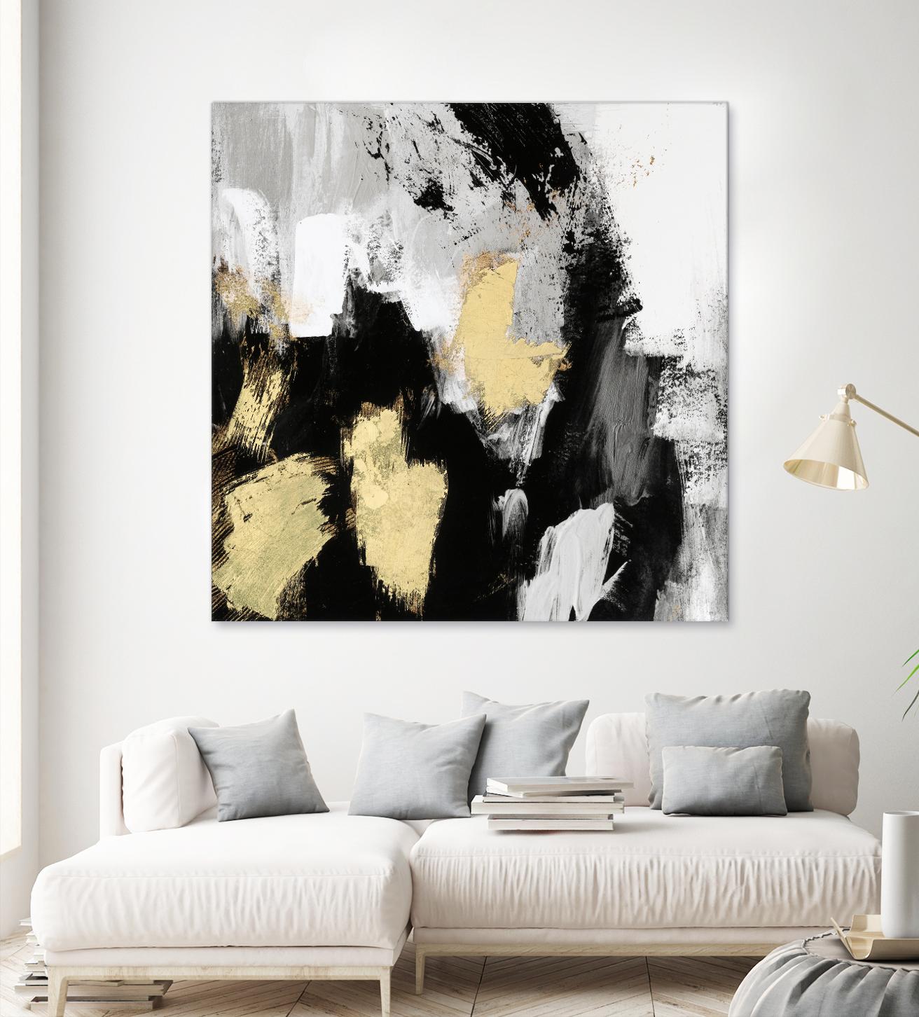 Neutral Gold Collage I by Victoria Borges on GIANT ART - gold abstract abstract