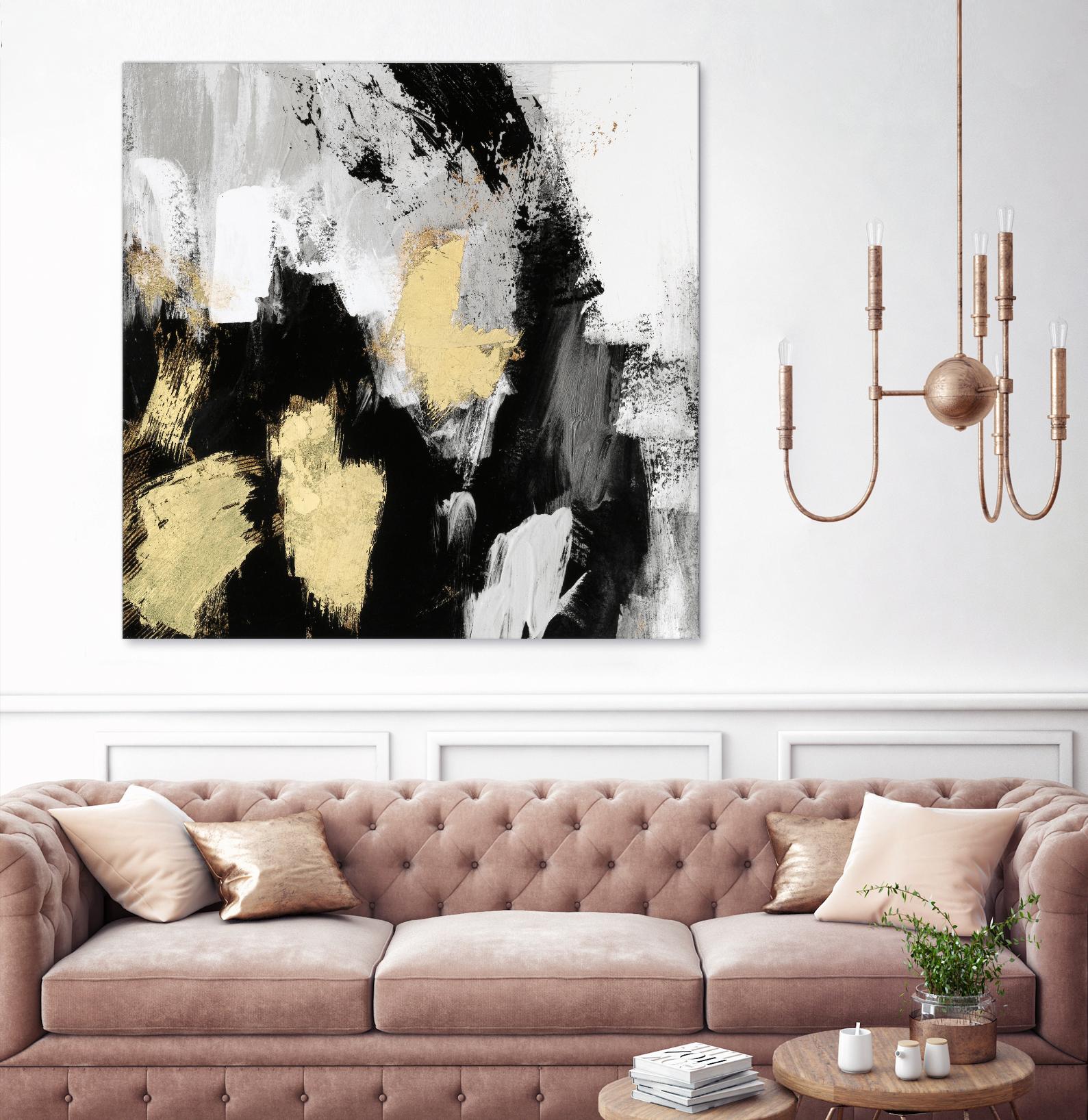 Neutral Gold Collage I by Victoria Borges on GIANT ART - gold abstract abstract