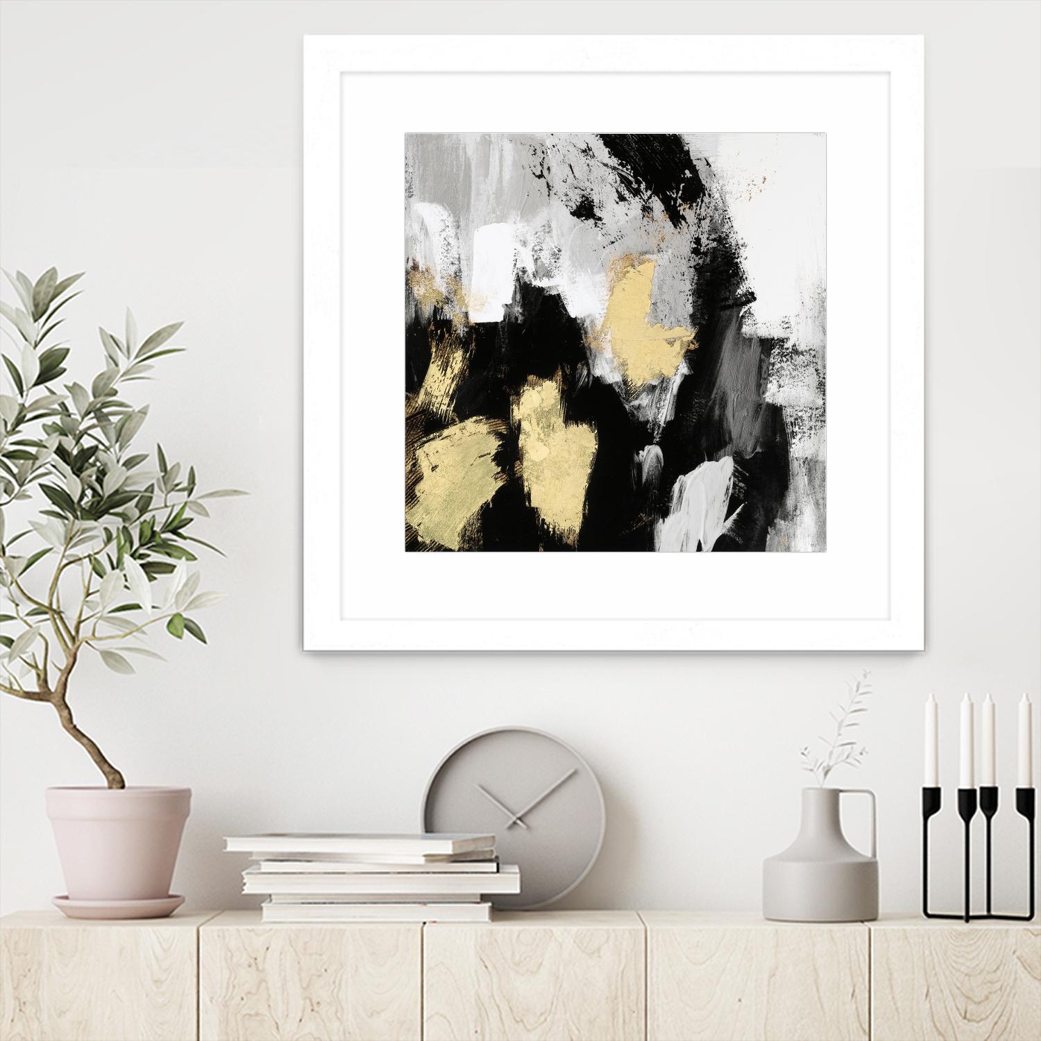 Neutral Gold Collage I by Victoria Borges on GIANT ART - gold abstract abstract
