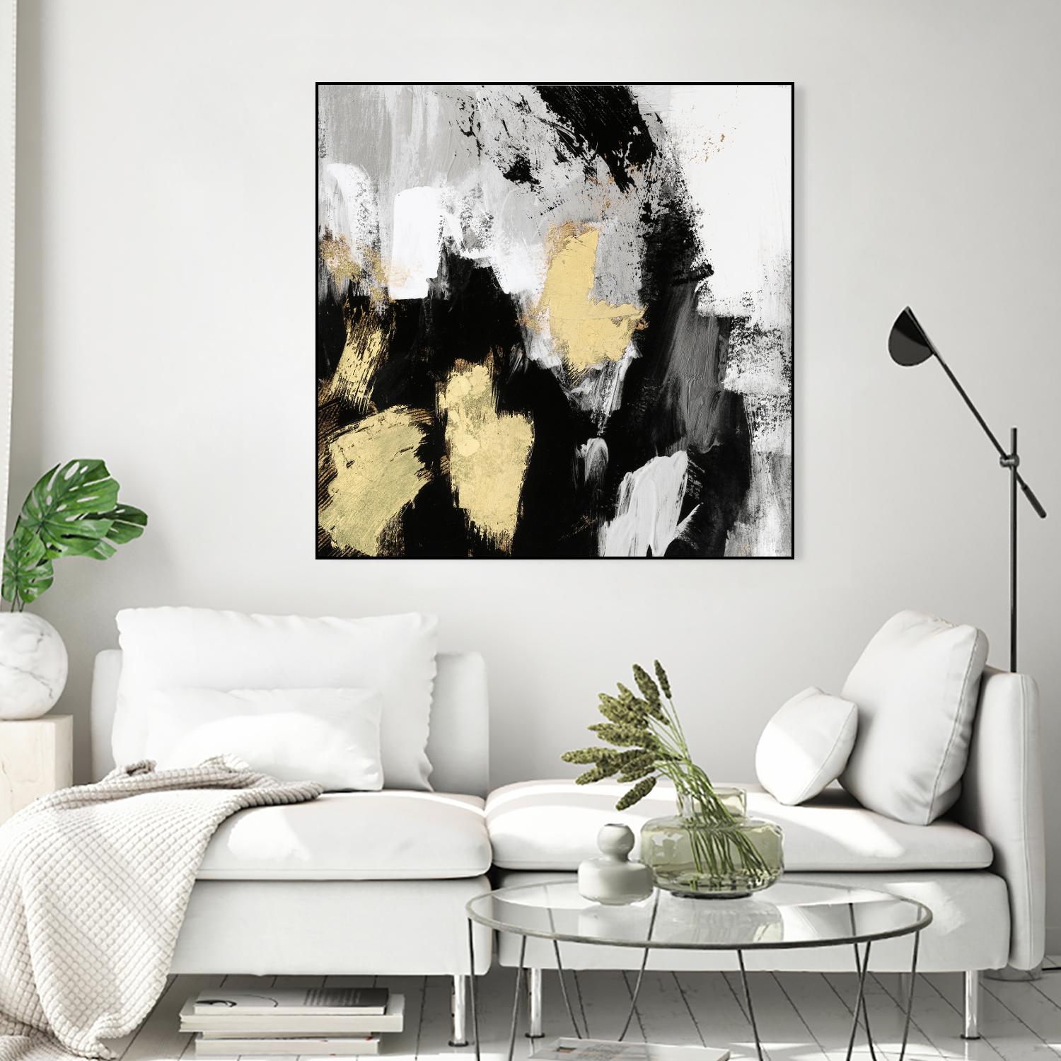 Neutral Gold Collage I by Victoria Borges on GIANT ART - gold abstract abstract