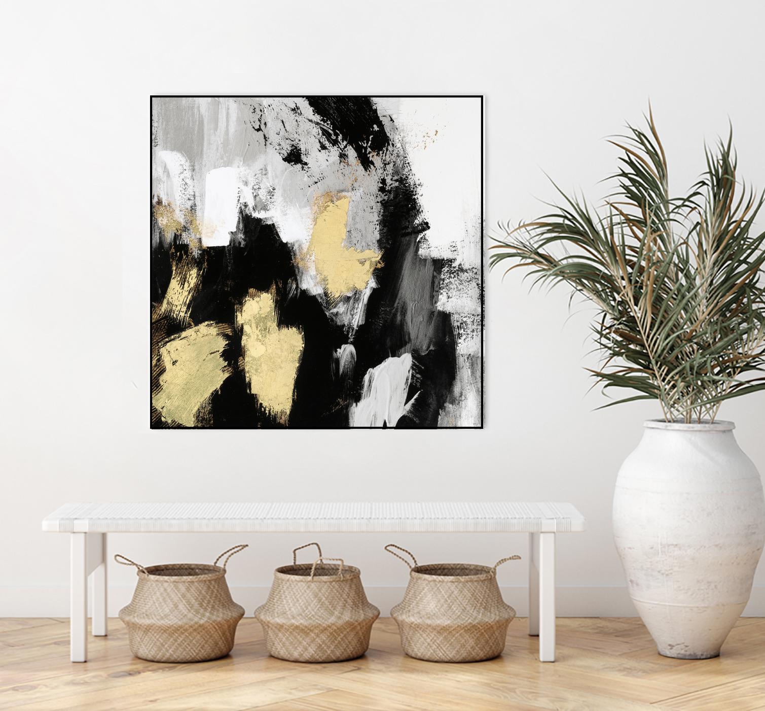 Neutral Gold Collage I by Victoria Borges on GIANT ART - gold abstract abstract