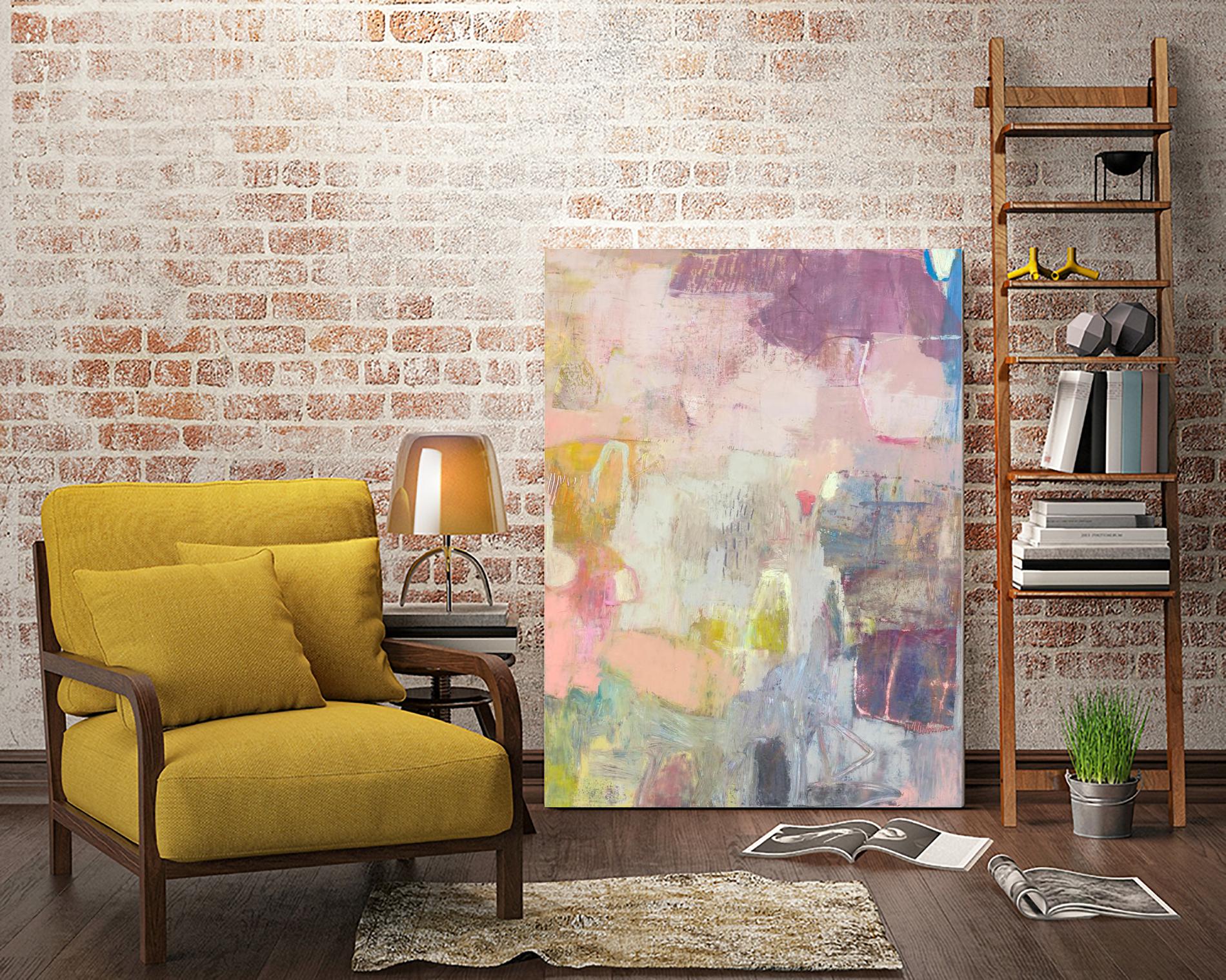 Lann I by Sue Jachimiec on GIANT ART - pink abstract abstract