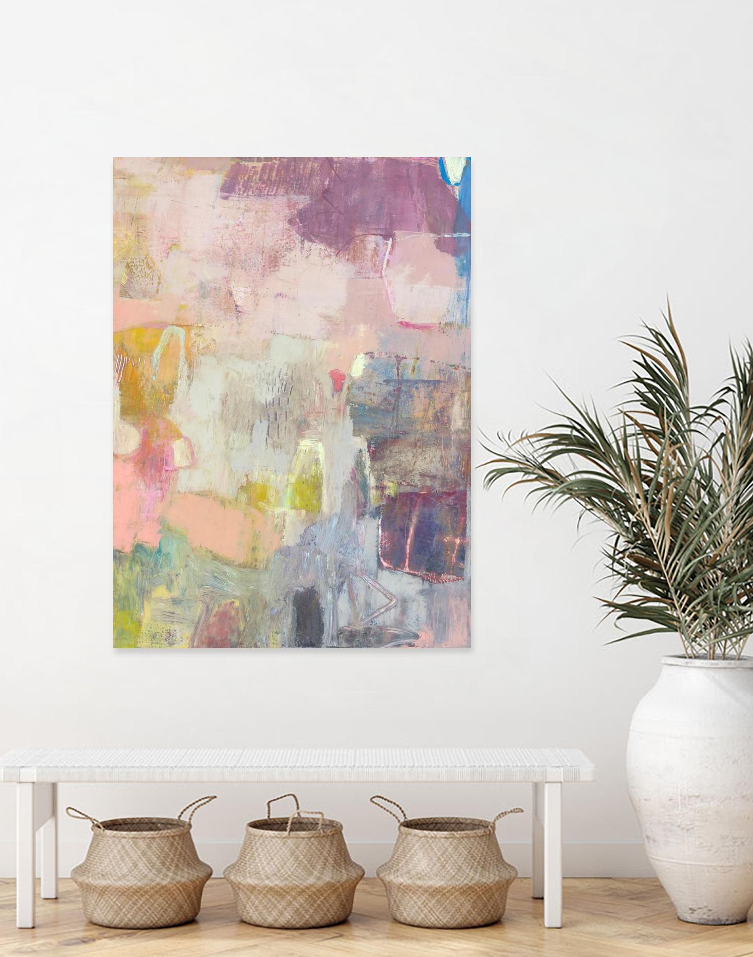 Lann I by Sue Jachimiec on GIANT ART - pink abstract abstract