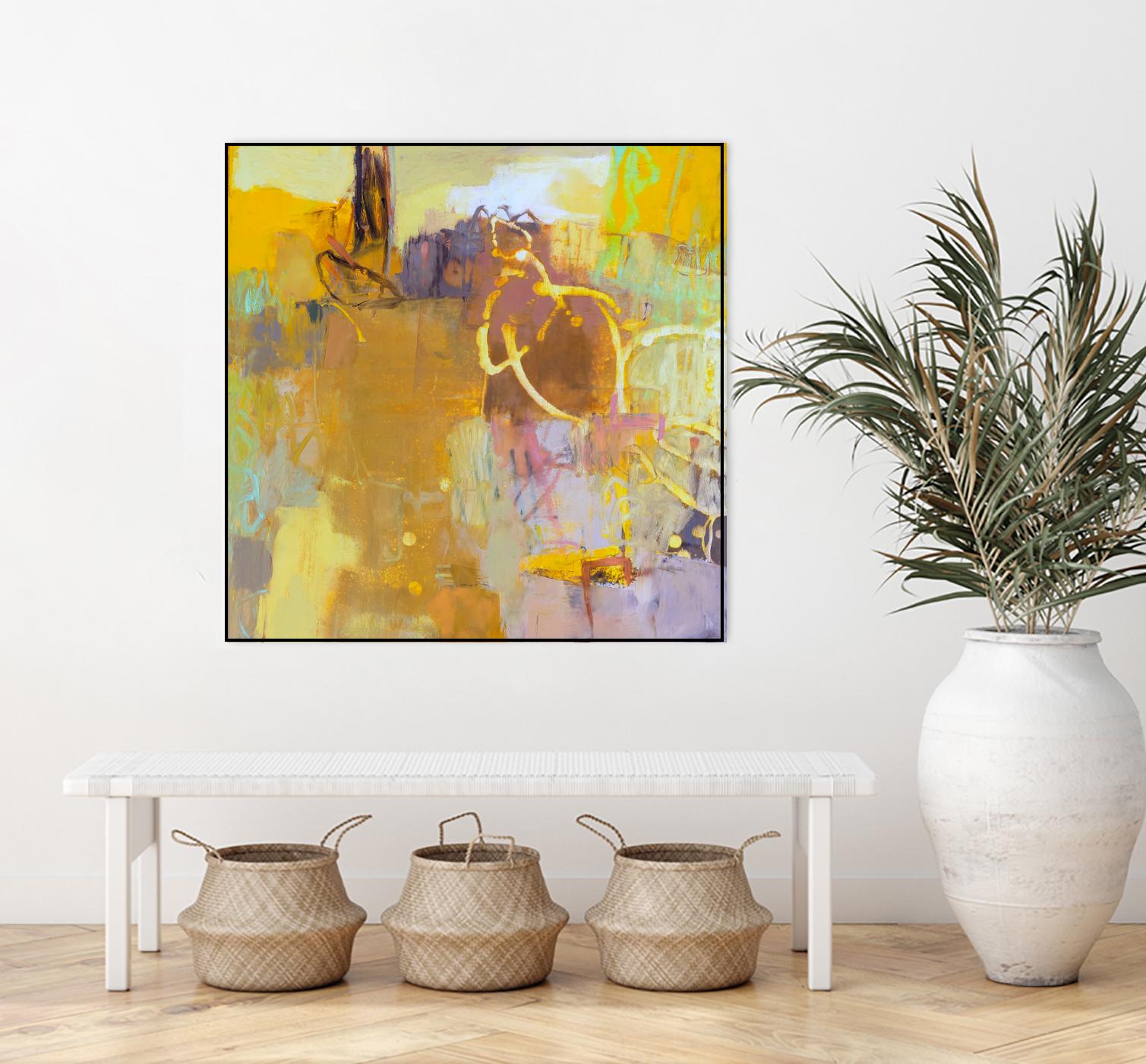 Maez I by Sue Jachimiec on GIANT ART - pink abstract abstract