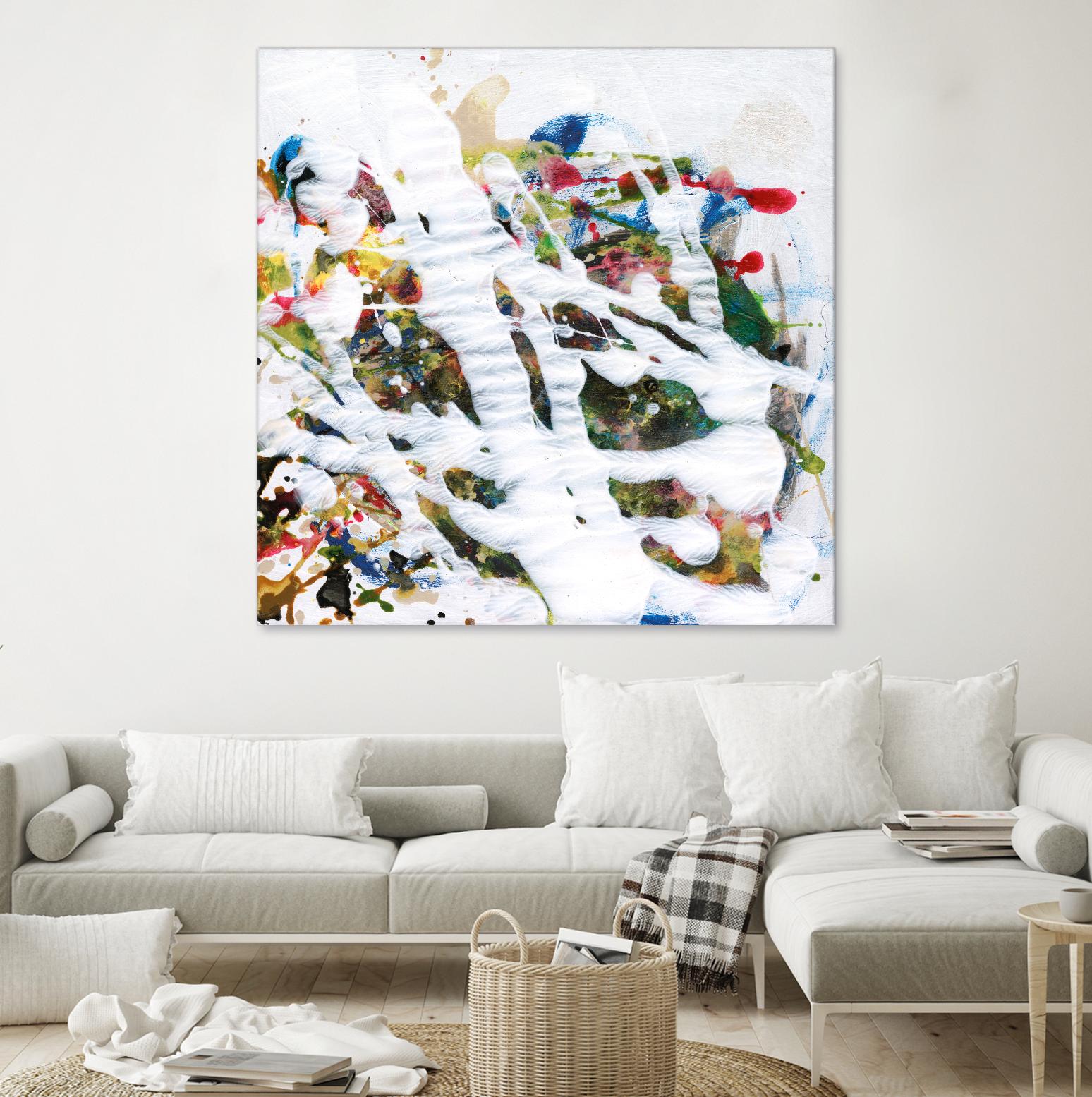 Pollock's Party I by Jodi Fuchs on GIANT ART - red abstract