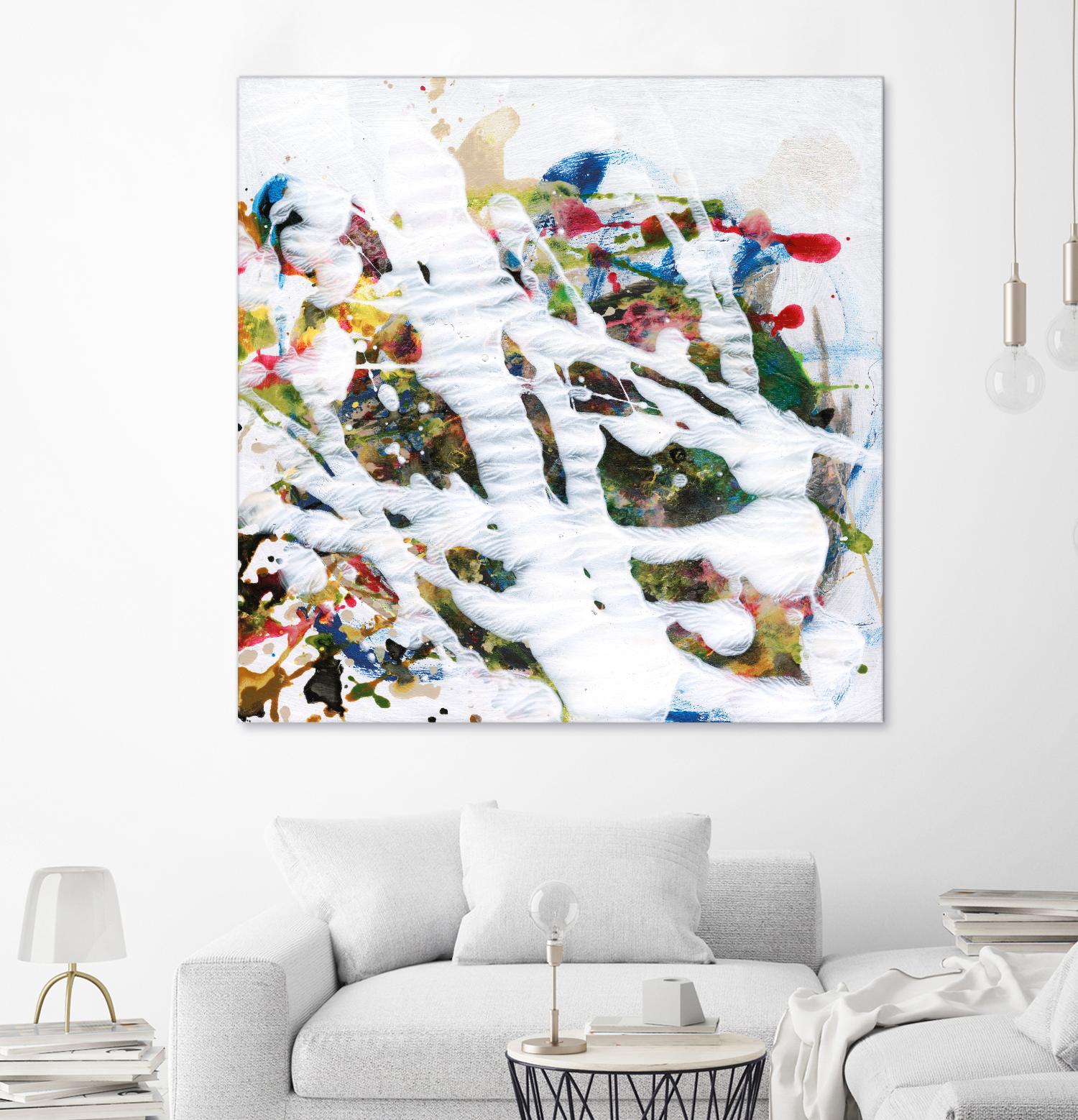 Pollock's Party I by Jodi Fuchs on GIANT ART - red abstract