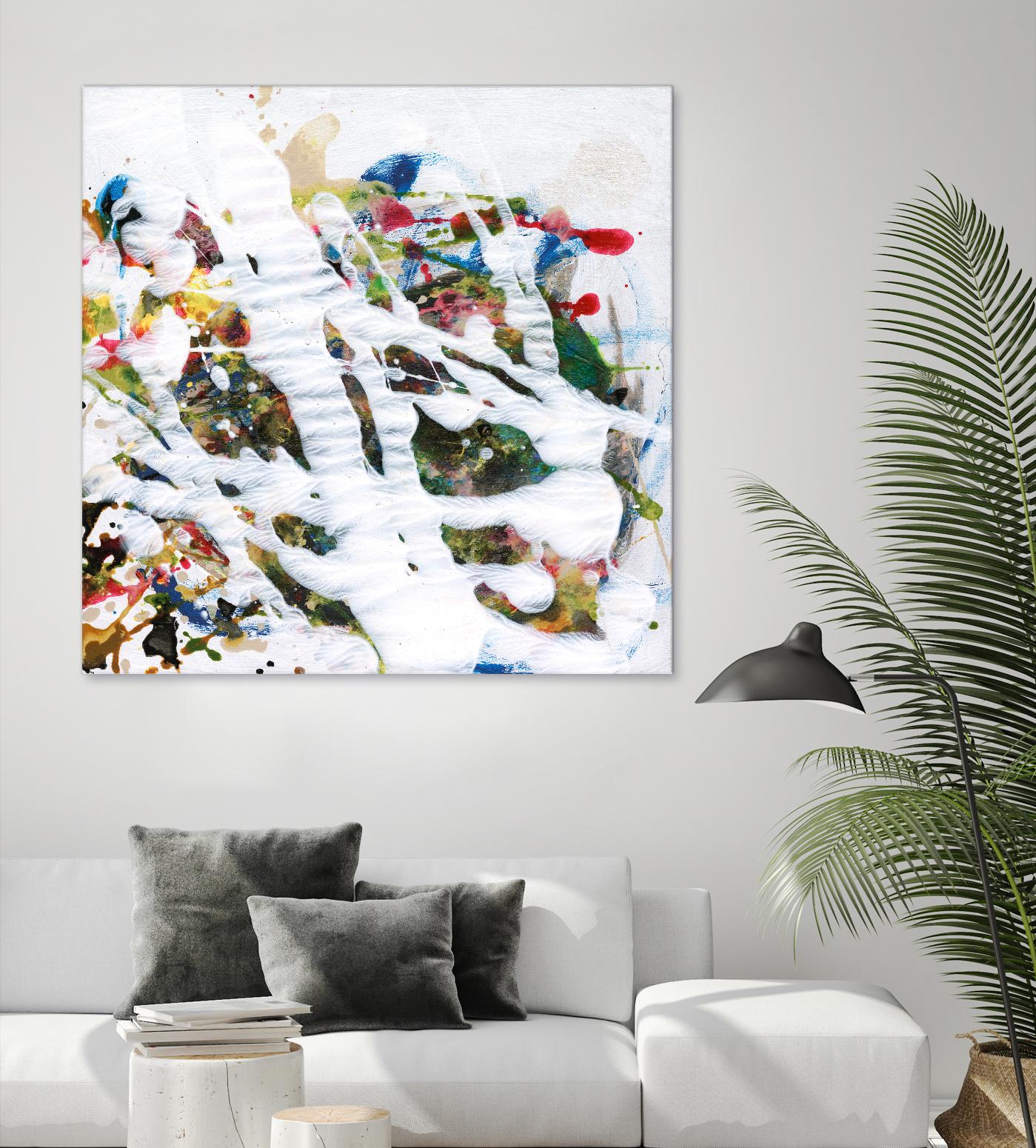 Pollock's Party I by Jodi Fuchs on GIANT ART - red abstract