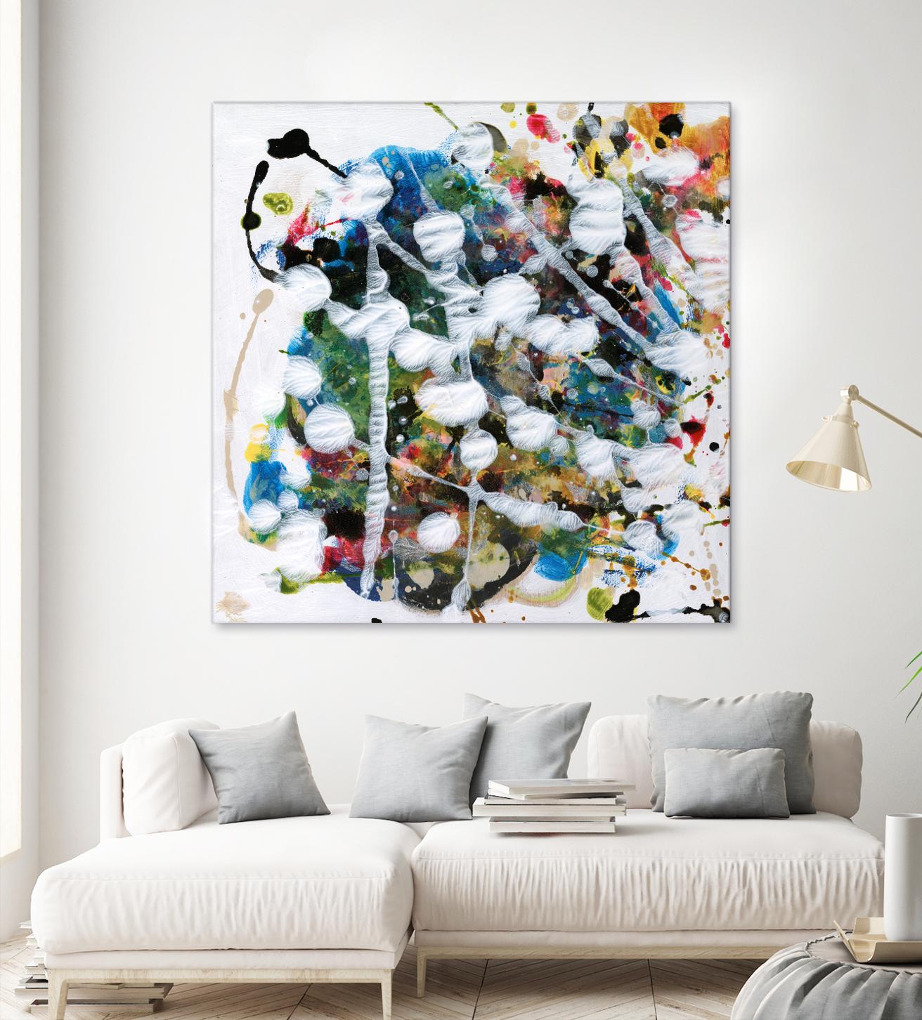 Pollock's Party II by Jodi Fuchs on GIANT ART - orange abstract abstract
