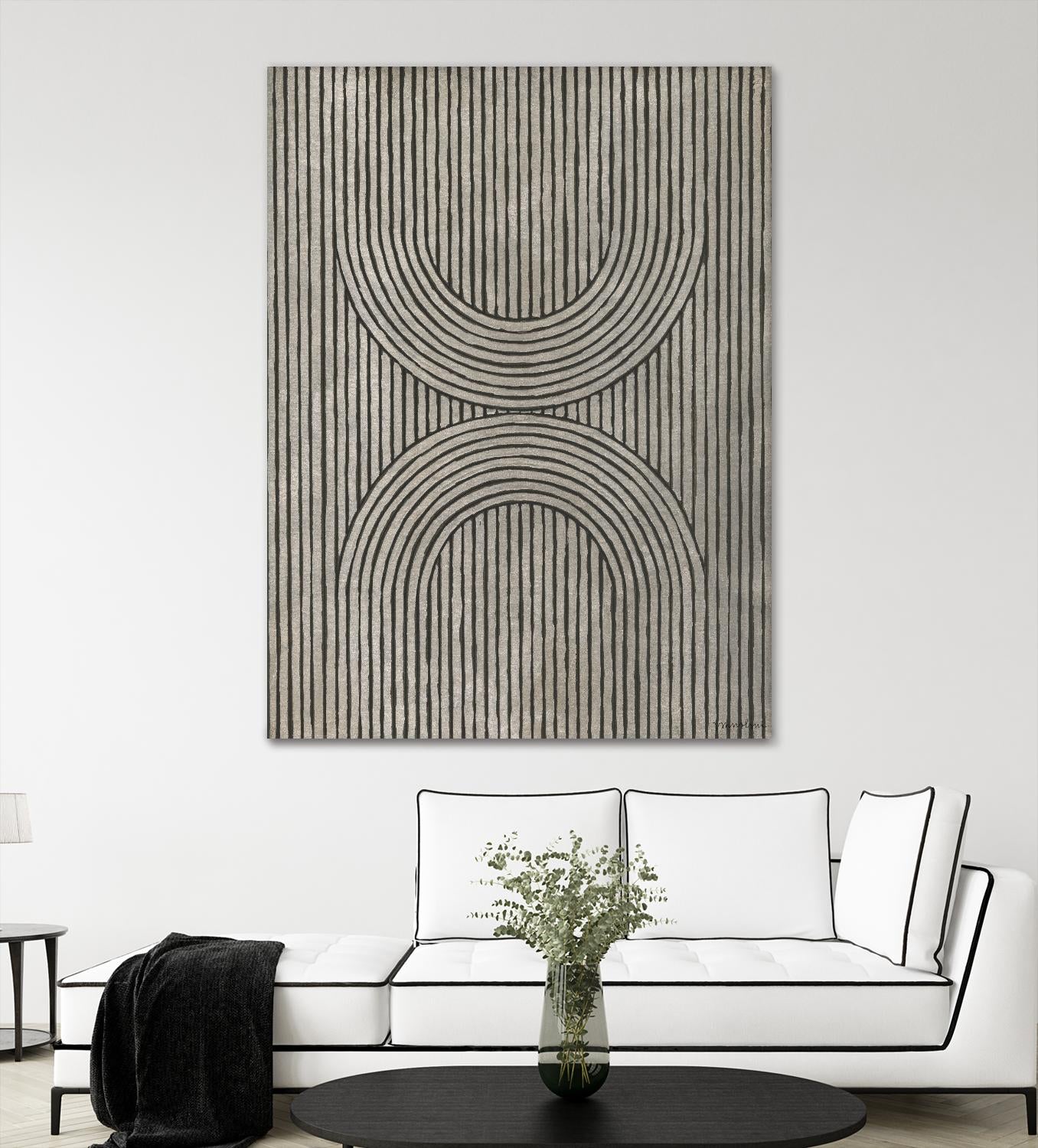 Cedar Grooves II by Vanna Lam on GIANT ART - black abstract