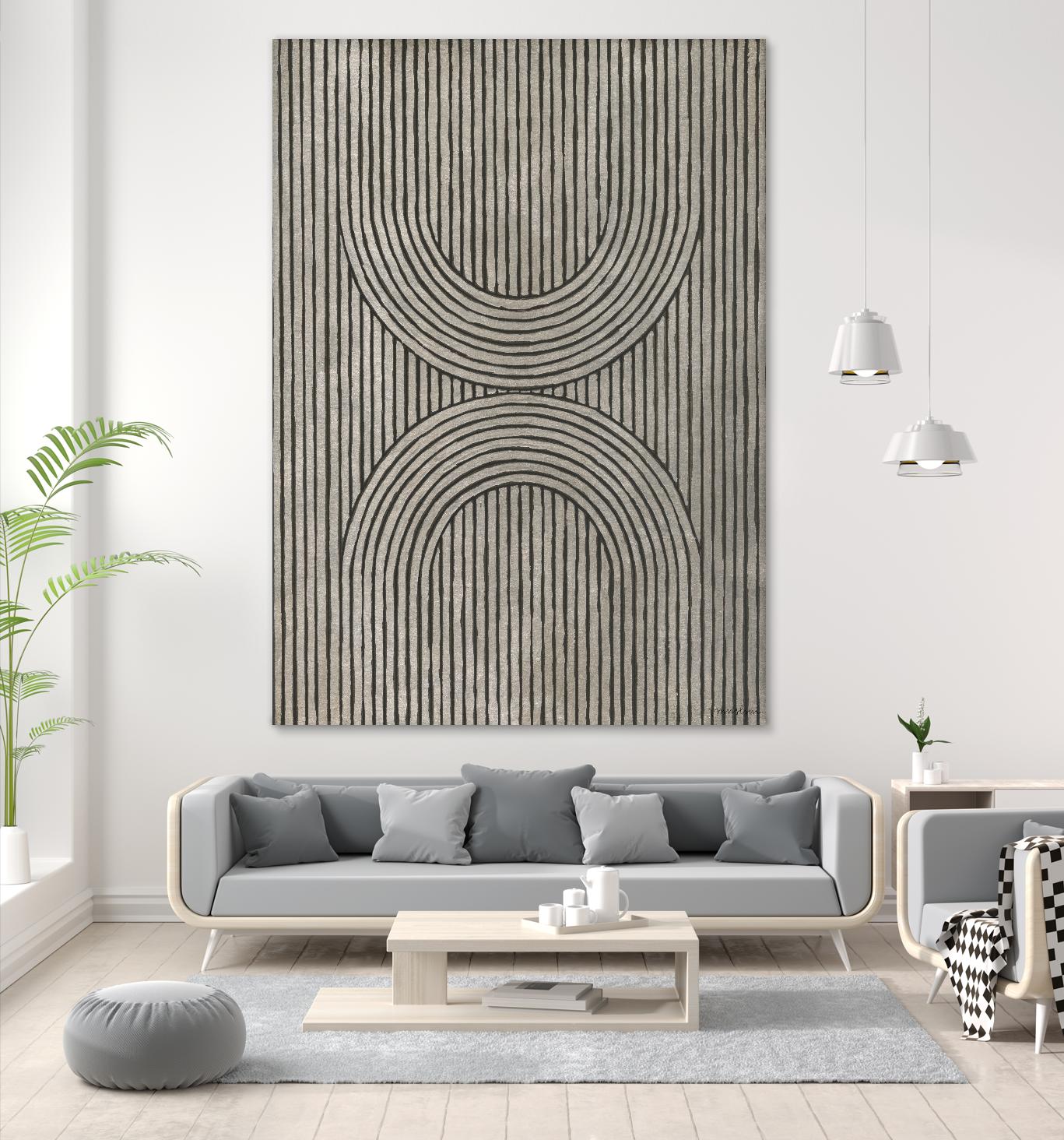 Cedar Grooves II by Vanna Lam on GIANT ART - black abstract