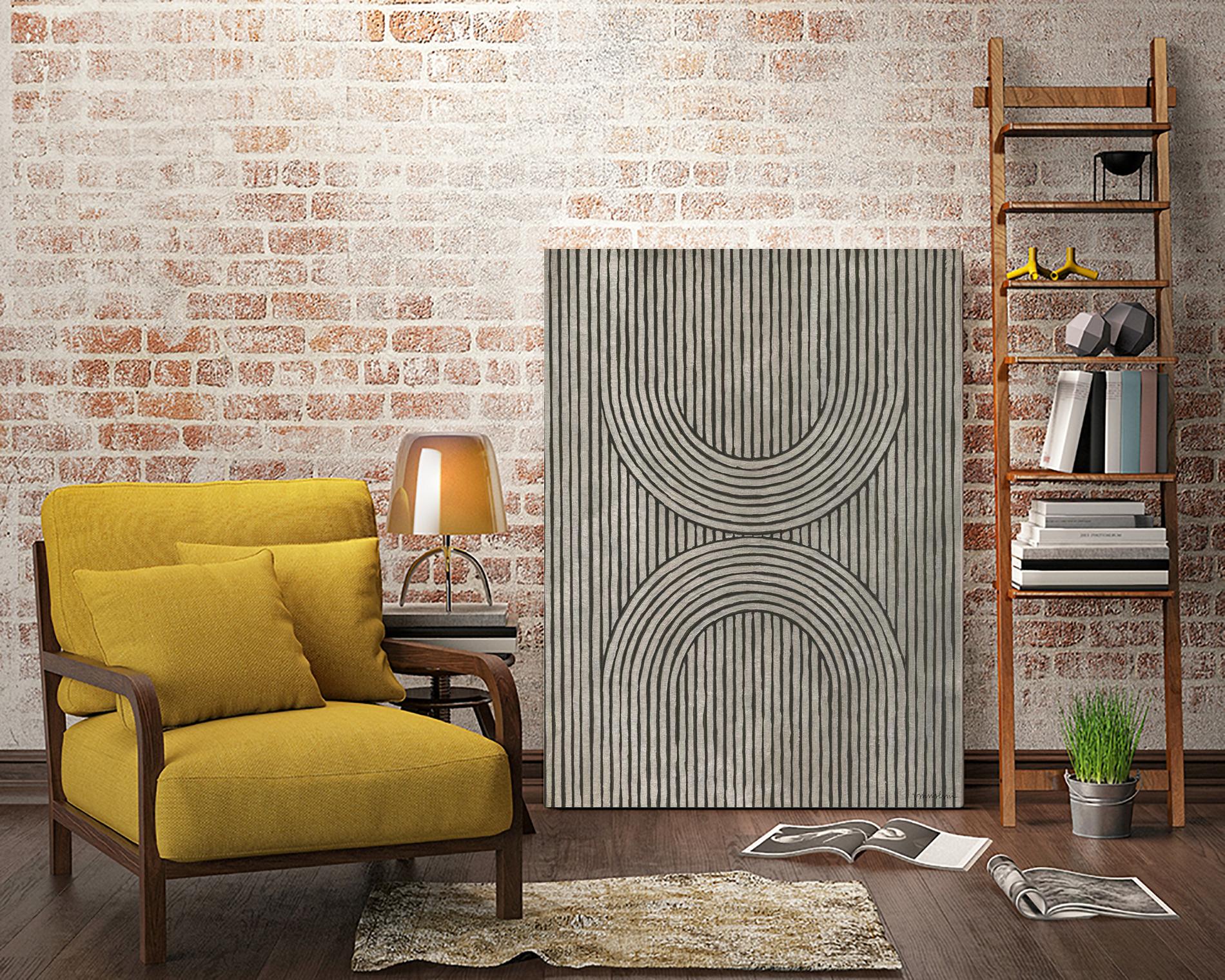 Cedar Grooves II by Vanna Lam on GIANT ART - black abstract