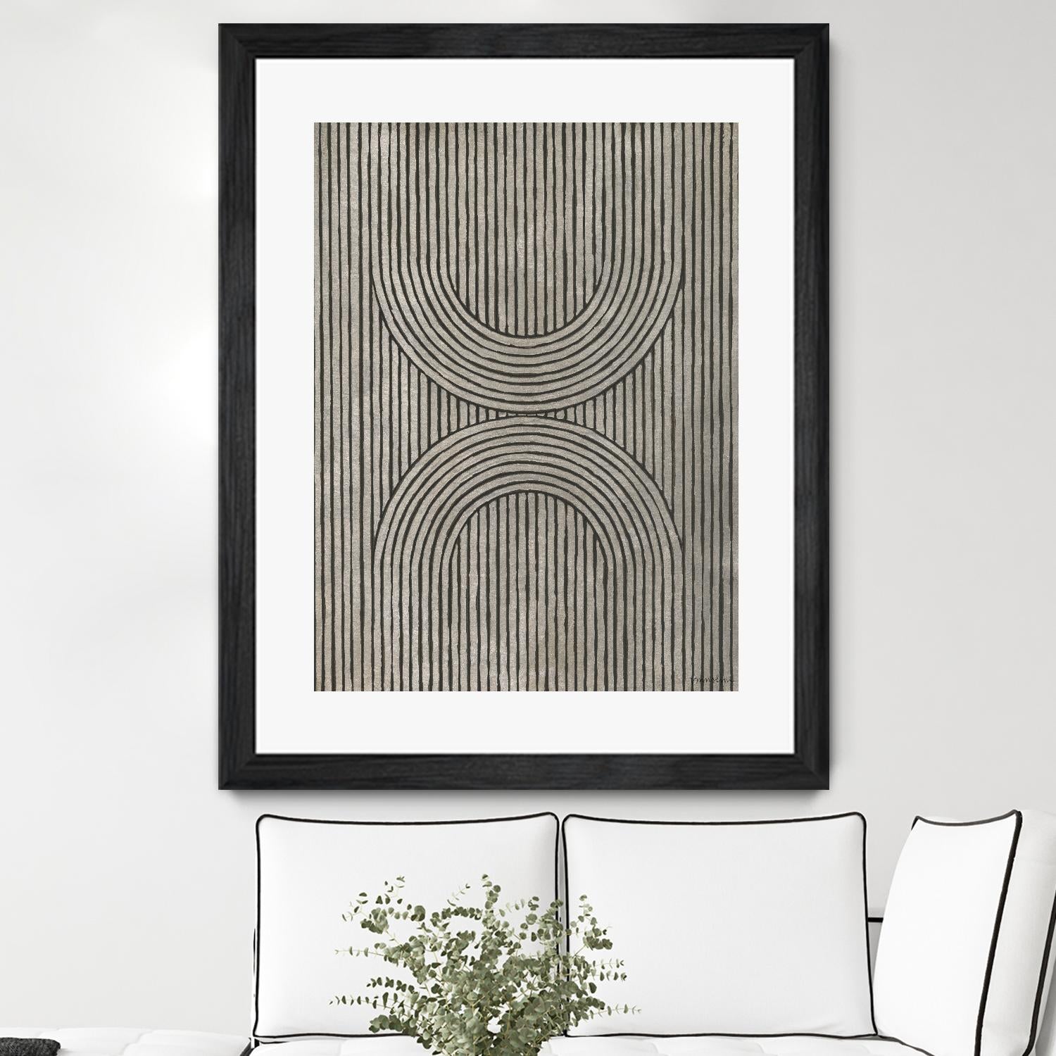 Cedar Grooves II by Vanna Lam on GIANT ART - black abstract