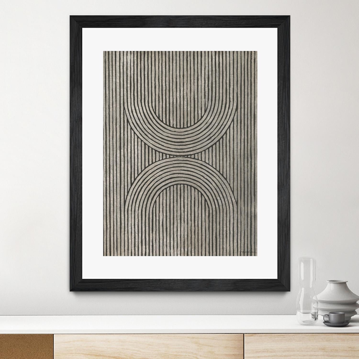 Cedar Grooves II by Vanna Lam on GIANT ART - black abstract