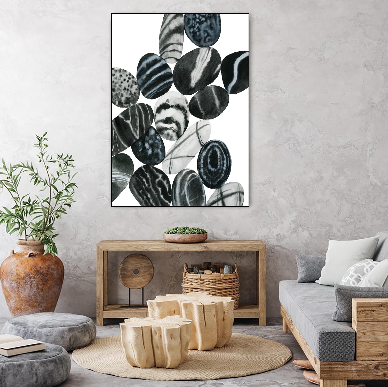 Dalmatian Rocks I by Grace Popp on GIANT ART - white abstract abstract