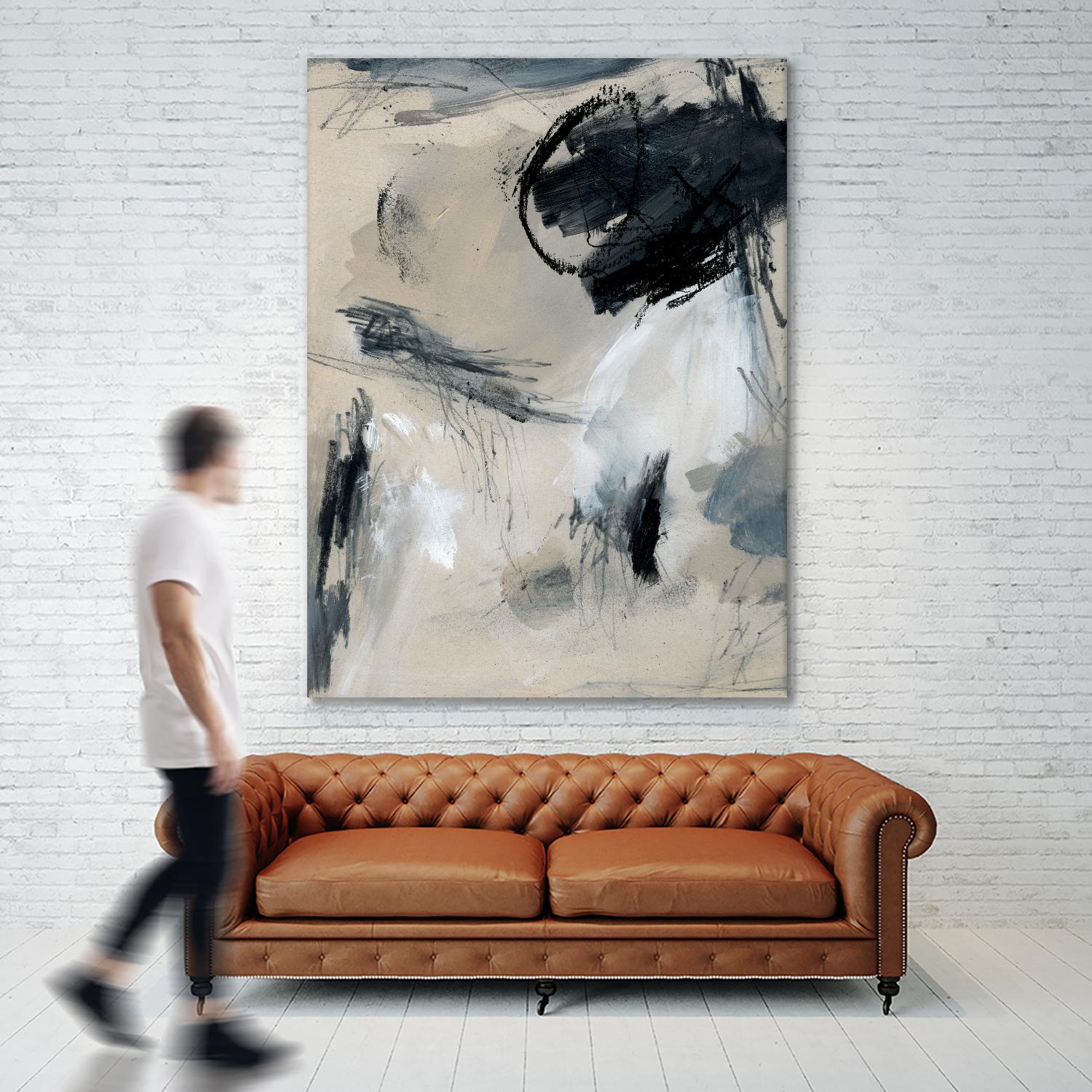 Scribble Abstract I by Jennifer Parker on GIANT ART - grey abstract abstract