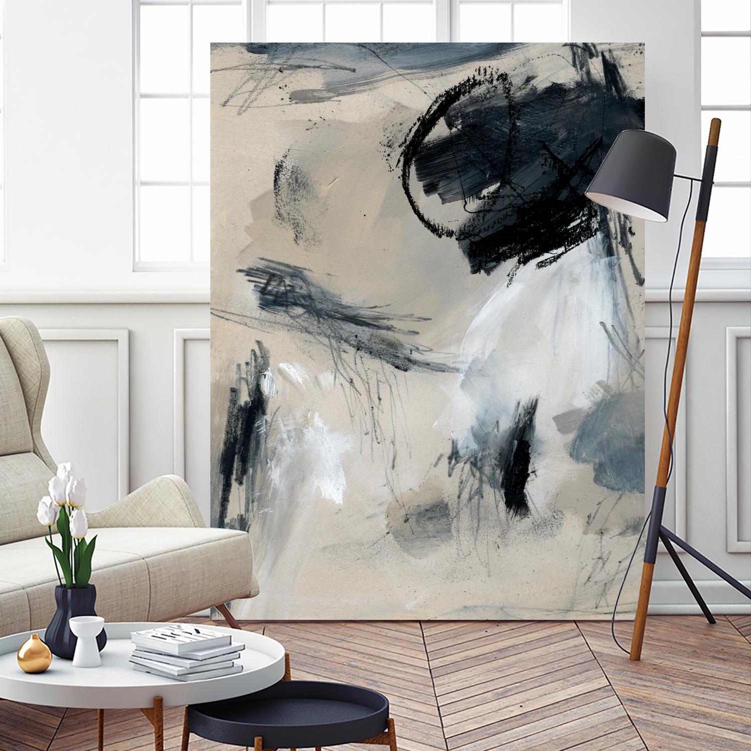 Scribble Abstract I by Jennifer Parker on GIANT ART - grey abstract abstract