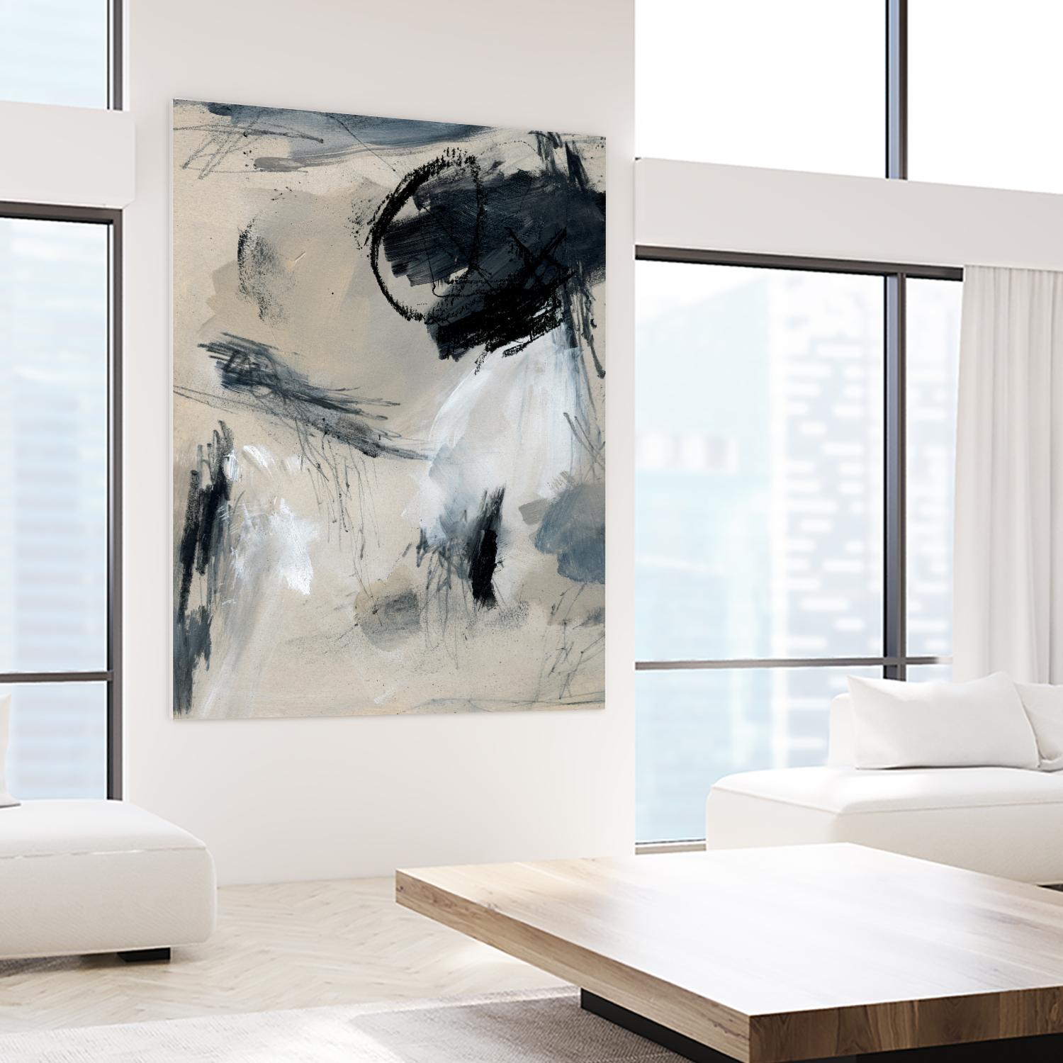 Scribble Abstract I by Jennifer Parker on GIANT ART - grey abstract abstract