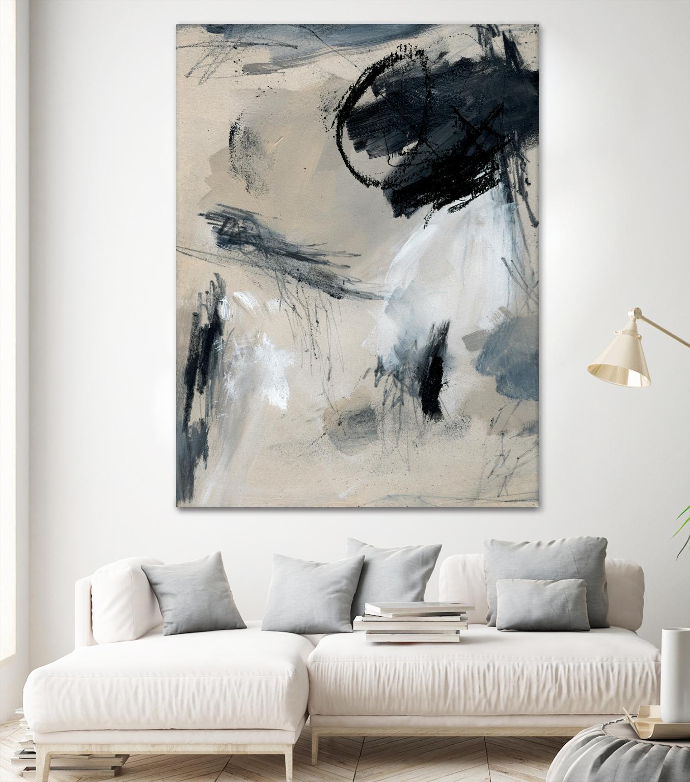 Scribble Abstract I by Jennifer Parker on GIANT ART - grey abstract abstract