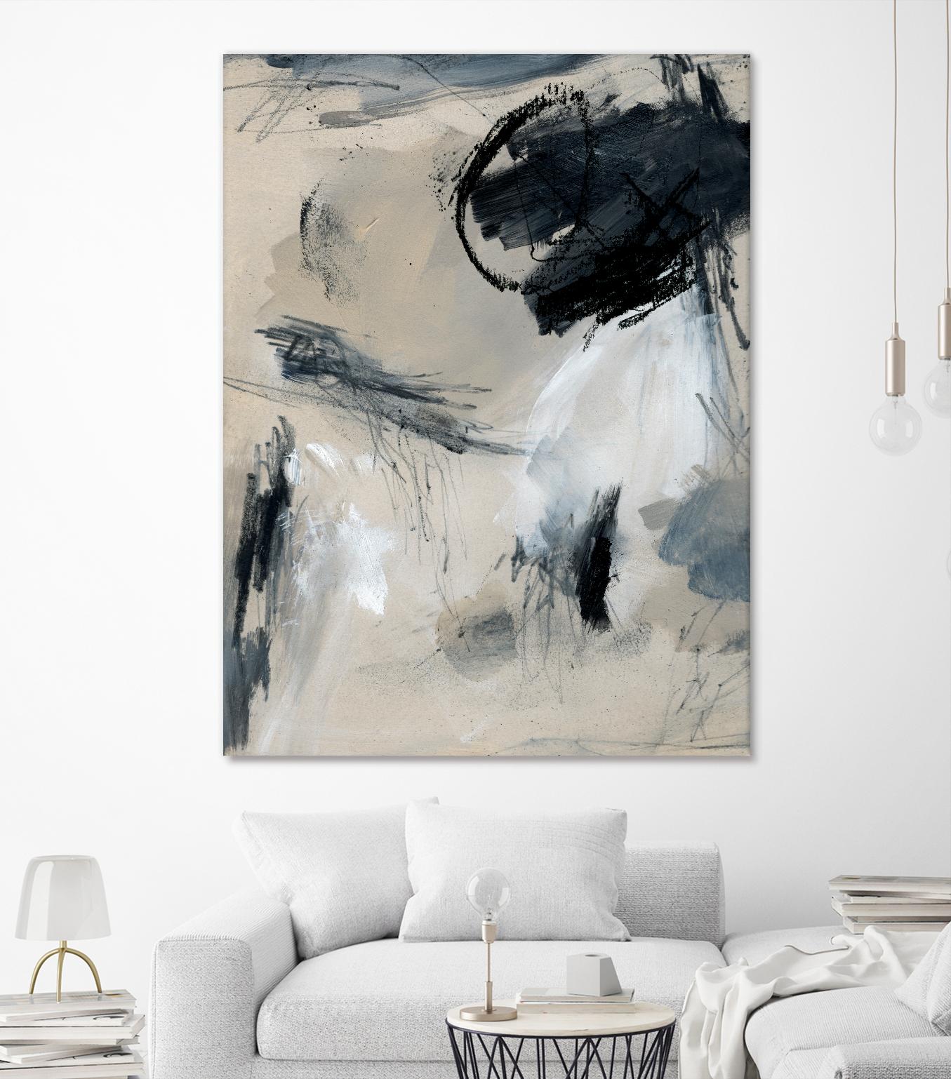 Scribble Abstract I by Jennifer Parker on GIANT ART - grey abstract abstract
