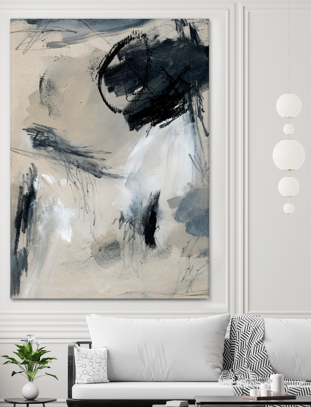 Scribble Abstract I by Jennifer Parker on GIANT ART - grey abstract abstract